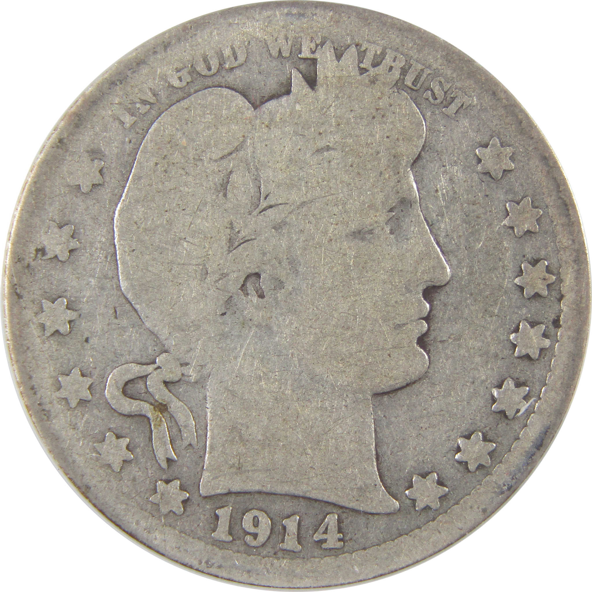 1914 S Barber Quarter AG 3 ANACS Silver 25c Coin SKU:I18364
