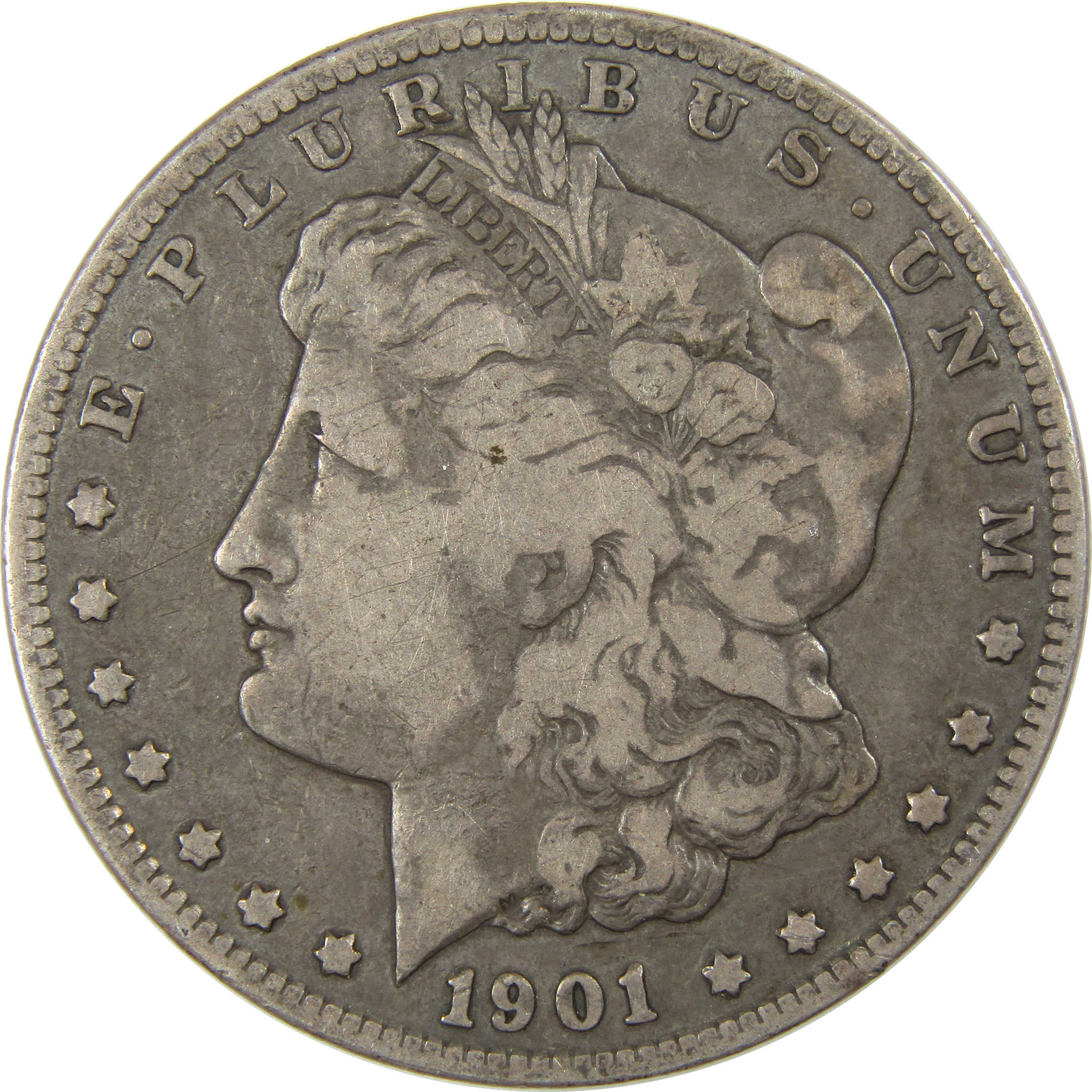 1901 S Morgan Dollar F Fine Details Silver $1 Coin SKU:I23913 - Morgan coin - Morgan silver dollar - Morgan silver dollar for sale - Profile Coins & Collectibles