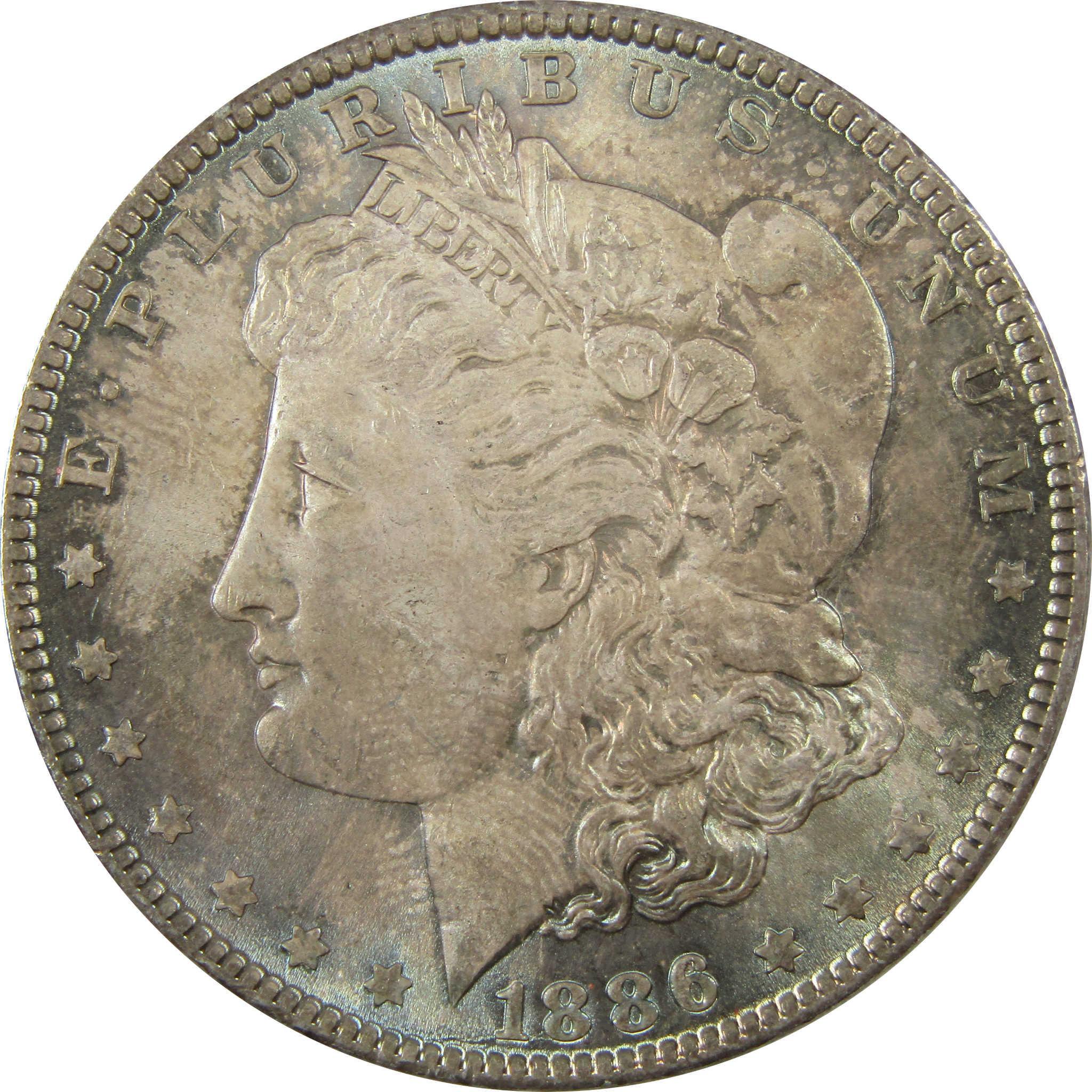1886 Morgan Silver Dollar Uncirculated Details $1 Coin SKU:CP1399 - Morgan coin - Morgan silver dollar - Morgan silver dollar for sale - Profile Coins & Collectibles