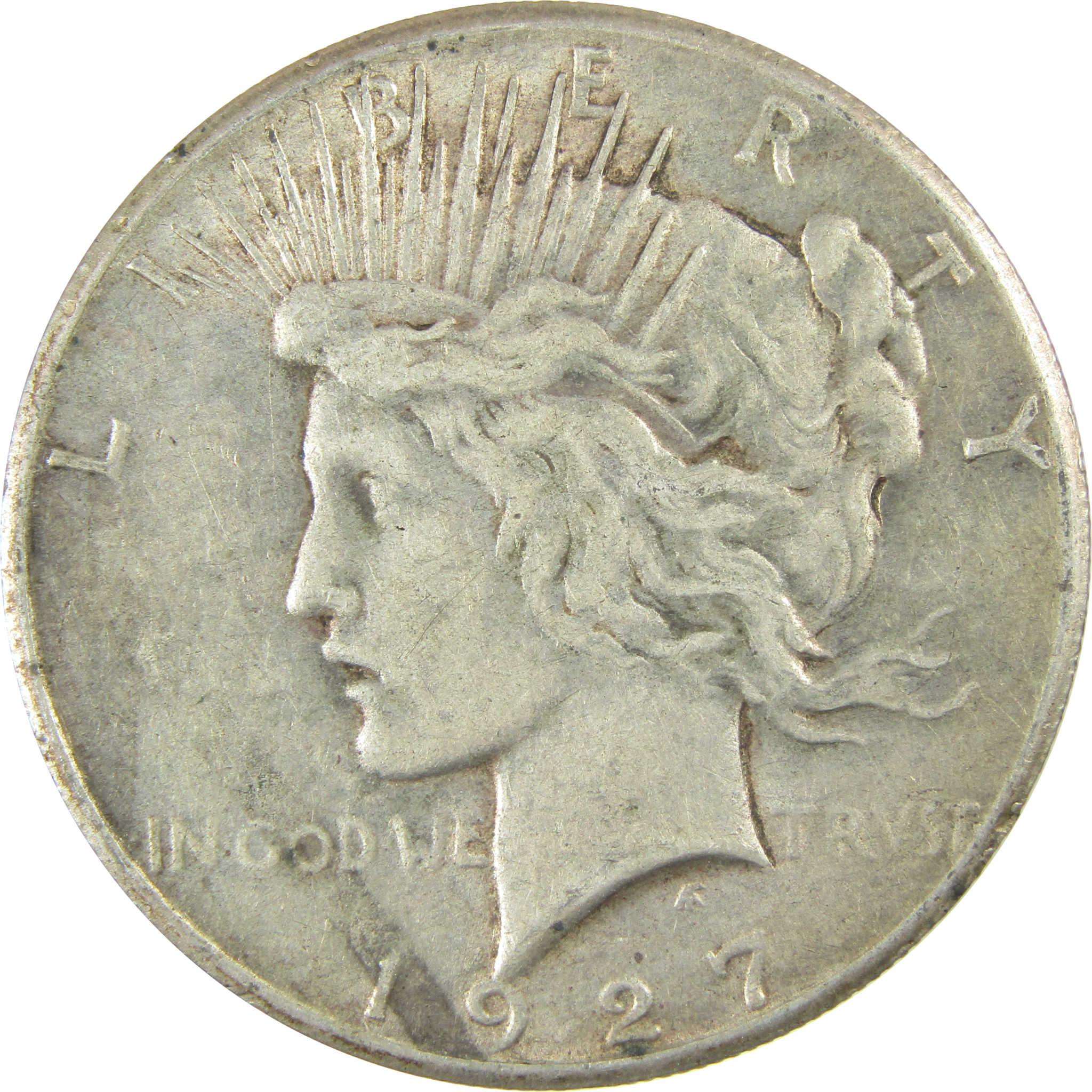 1927 Peace Silver Dollar XF EF Extremely Fine $1 Coin SKU:I27488