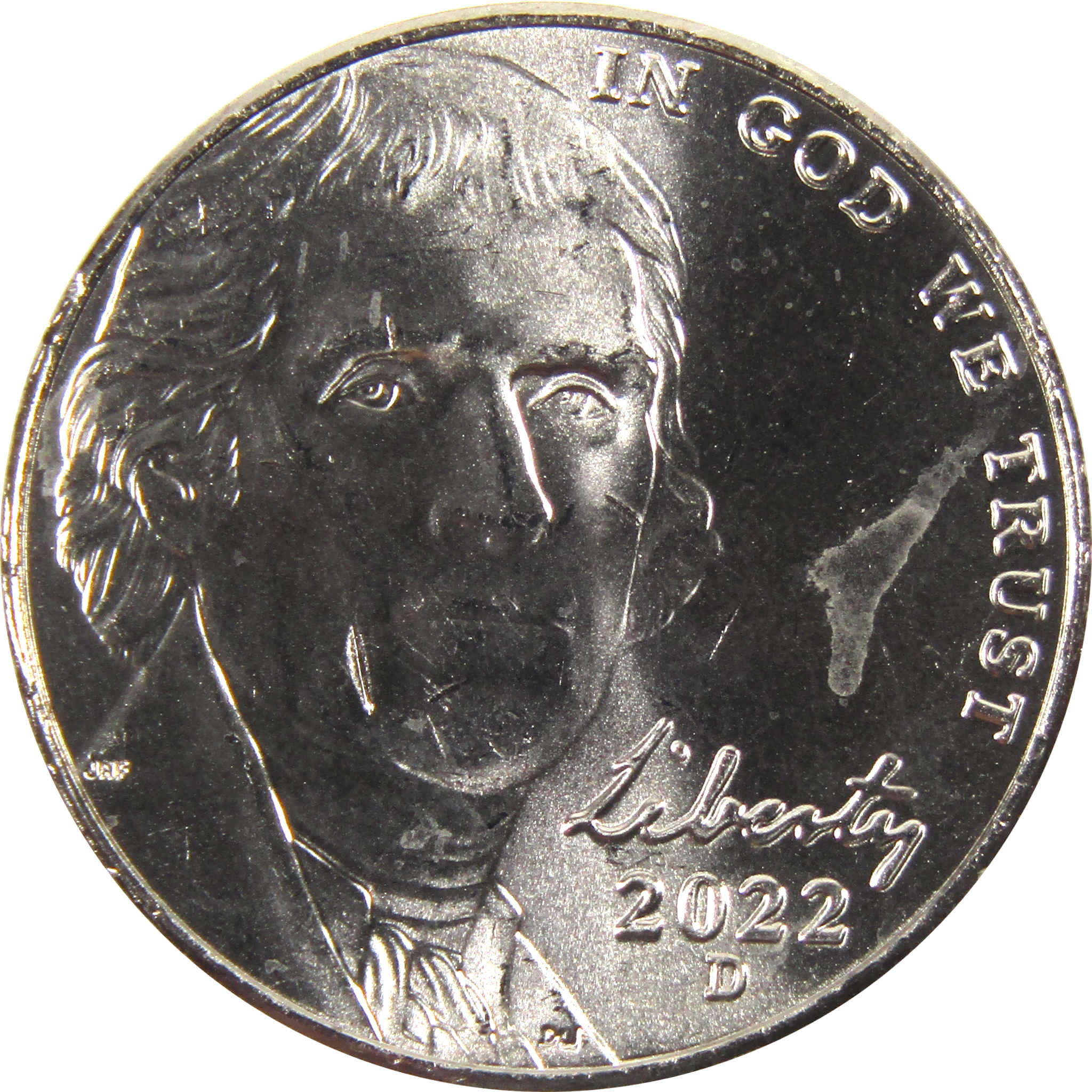 2022 D Jefferson Nickel BU Uncirculated 5c Coin