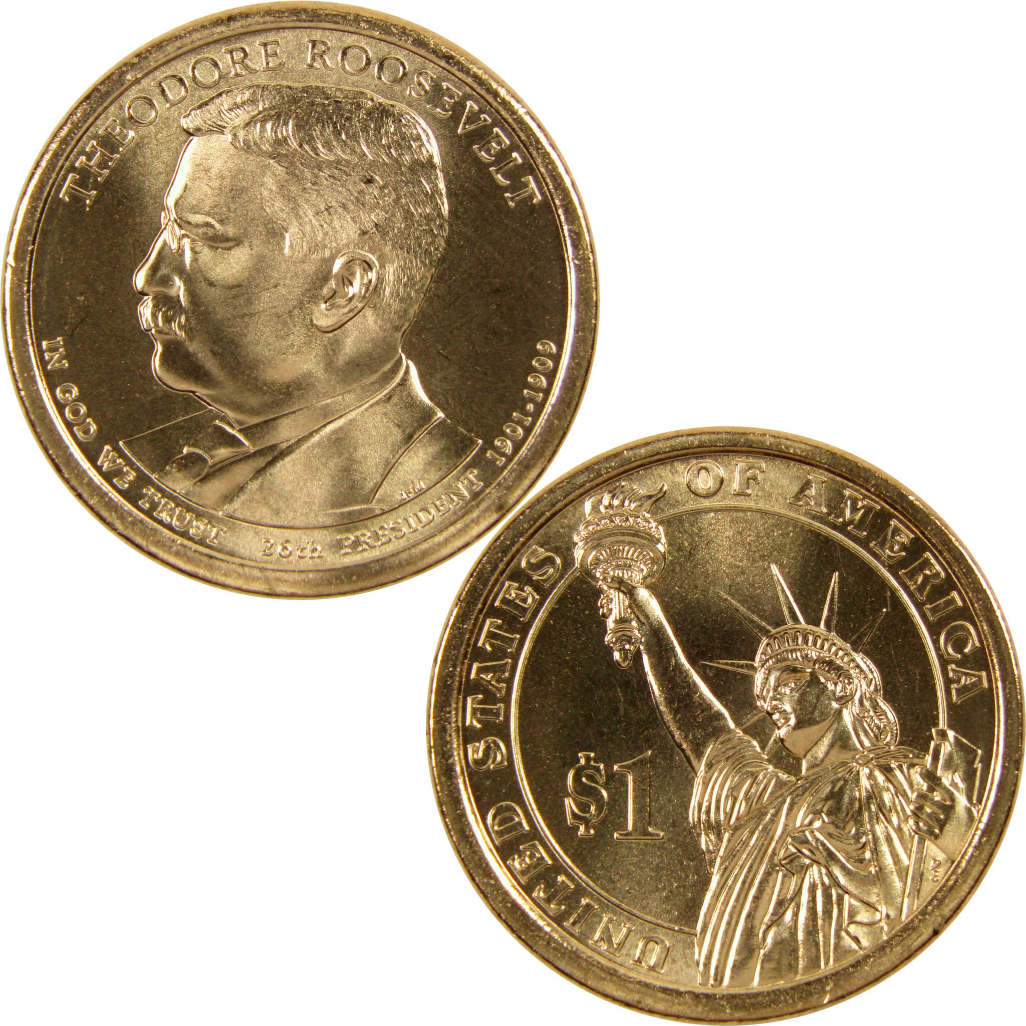 2013 P Theodore Roosevelt Presidential Dollar BU Uncirculated $1 Coin