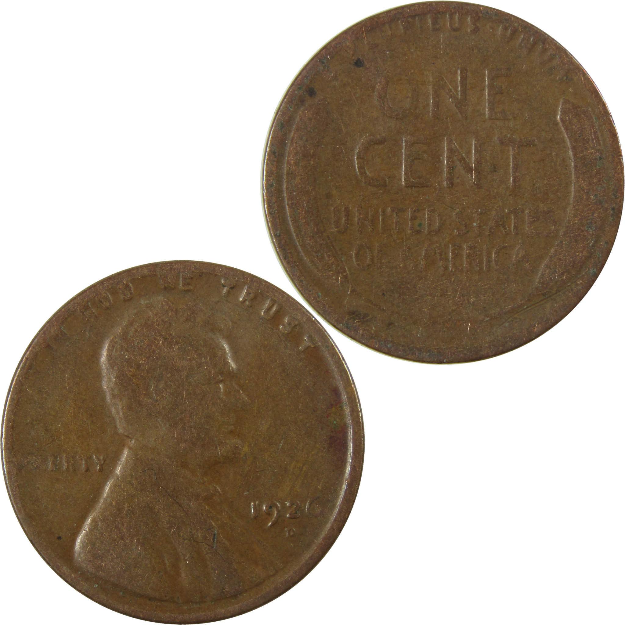 1926 D Lincoln Wheat Cent G Good Penny 1c Coin SKU:I27189