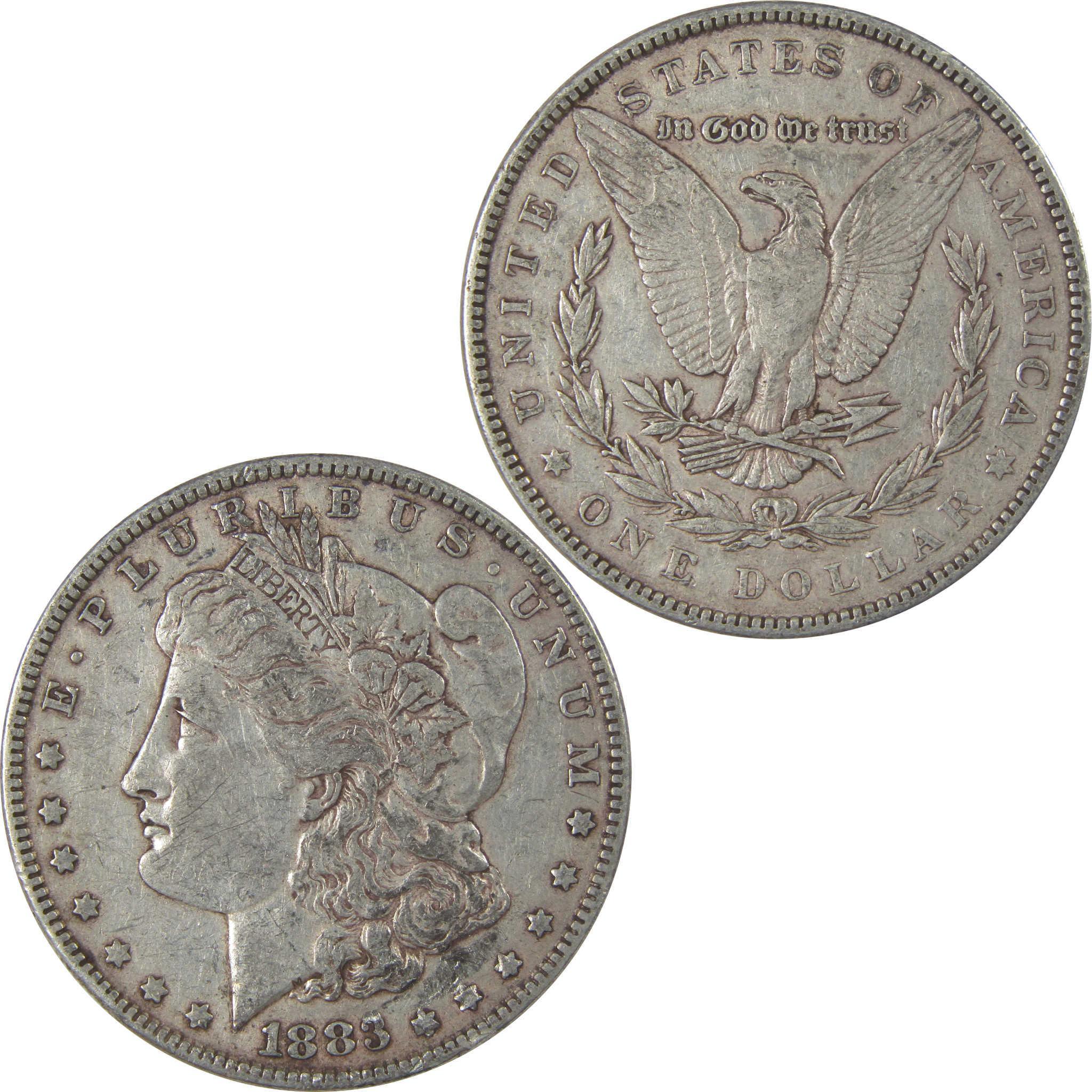 1883 Morgan Silver Dollar VF Very Fine $1 Coin SKU:I24276 - Morgan coin - Morgan silver dollar - Morgan silver dollar for sale - Profile Coins & Collectibles