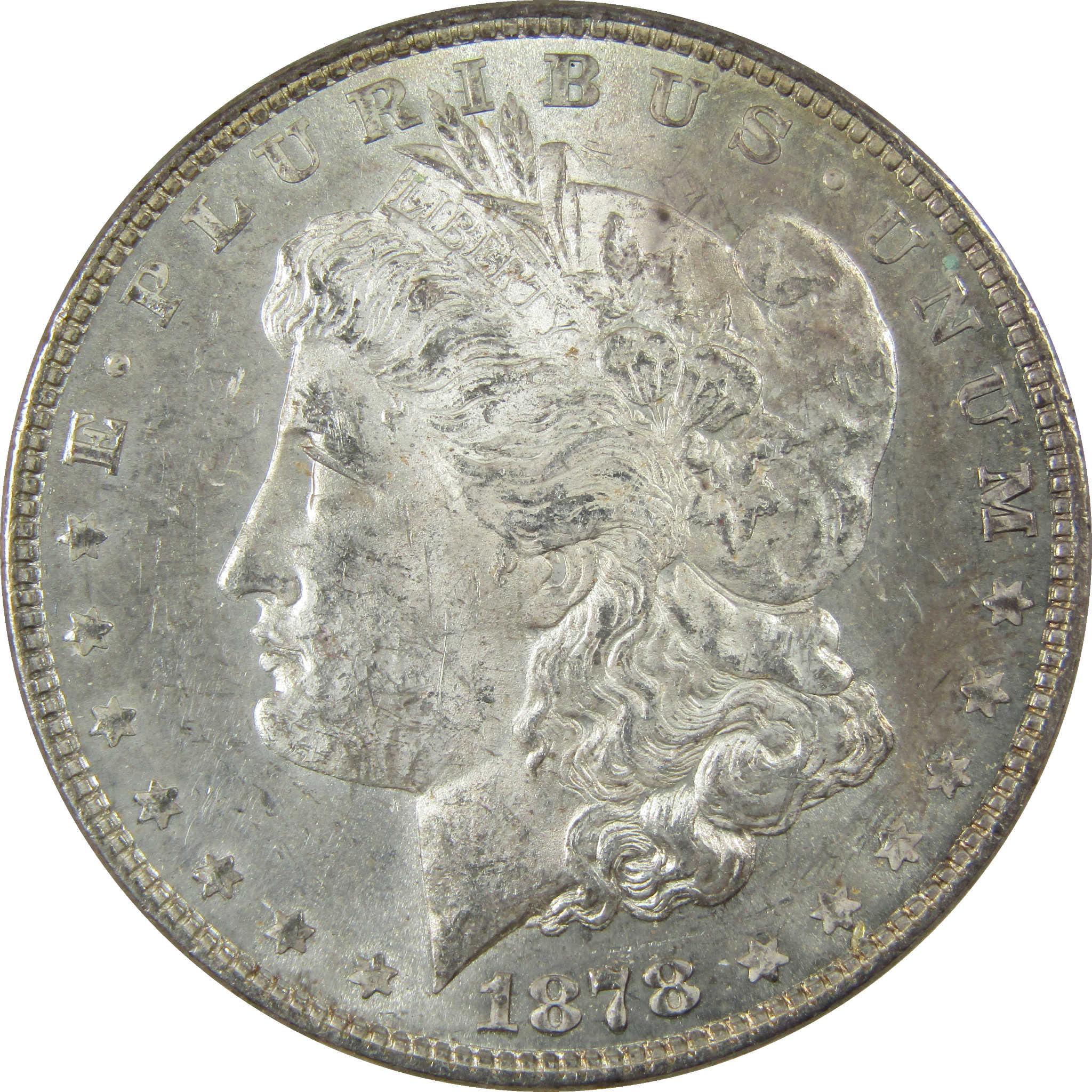 1878 7TF Rev 78 Morgan Silver Dollar Uncirculated SKU:I27677 - Morgan coin - Morgan silver dollar - Morgan silver dollar for sale - Profile Coins & Collectibles