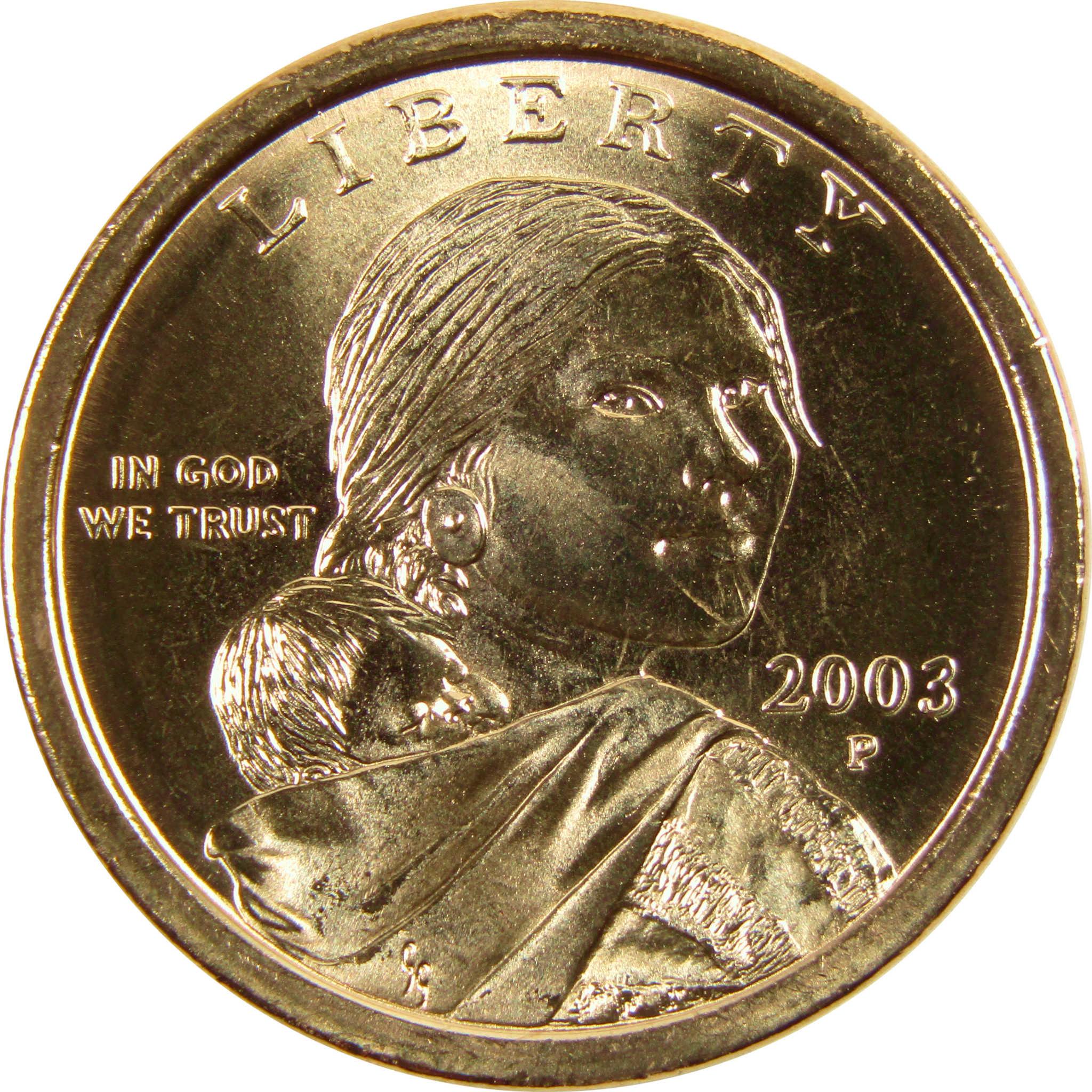 2003 P Sacagawea Native American Dollar BU Uncirculated $1 Coin