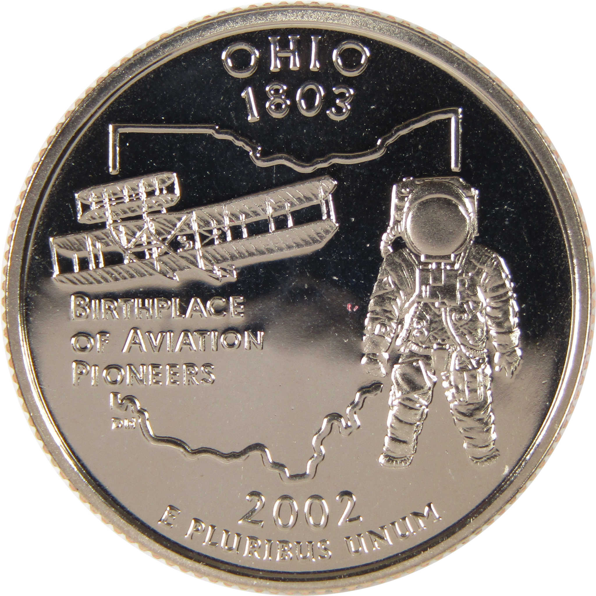 2002 S Ohio State Quarter Clad 25c Proof Coin