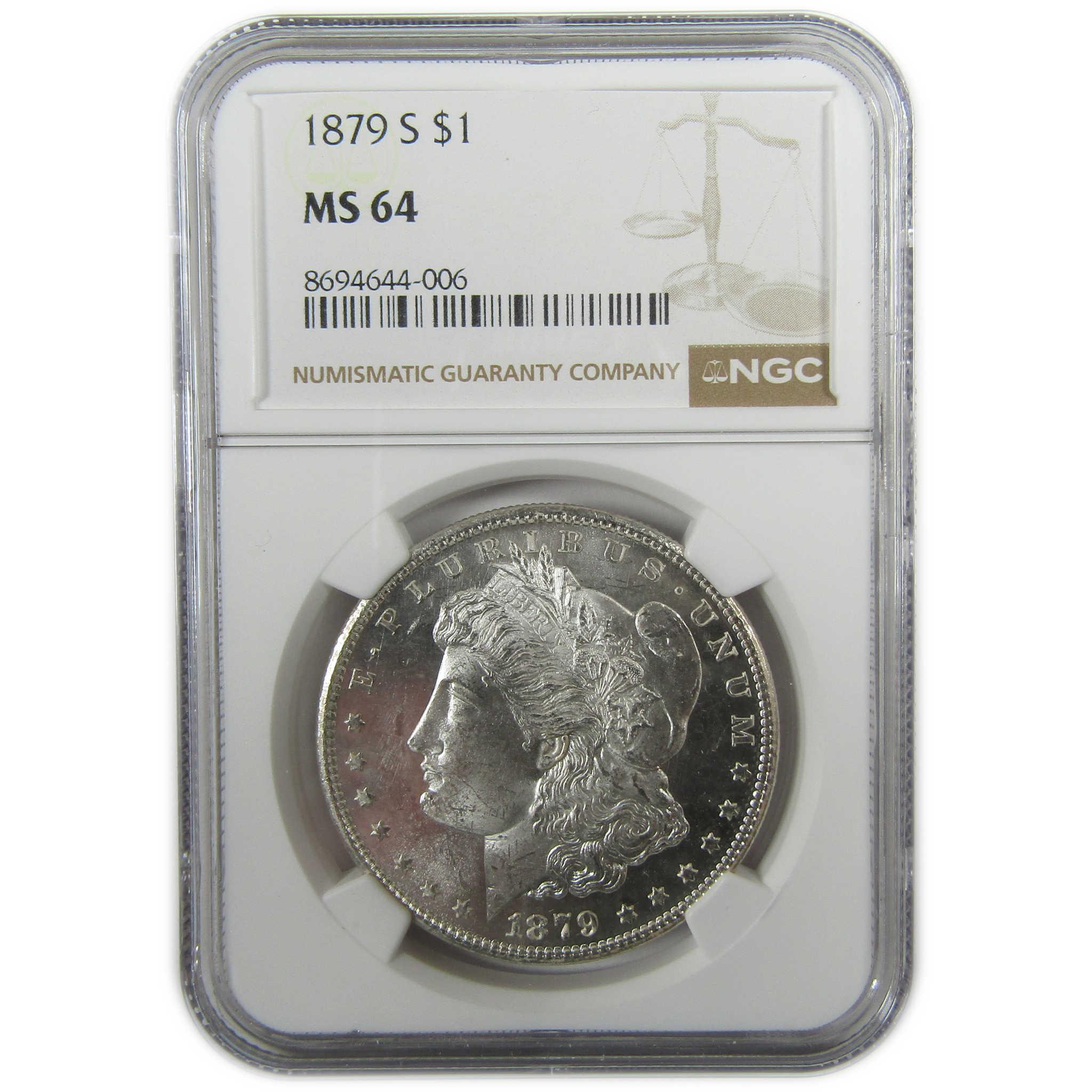 1879 S Rev 79 Morgan Silver Dollar MS 64 NGC Uncirculated SKU:I27547 - Morgan coin - Morgan silver dollar - Morgan silver dollar for sale - Profile Coins & Collectibles
