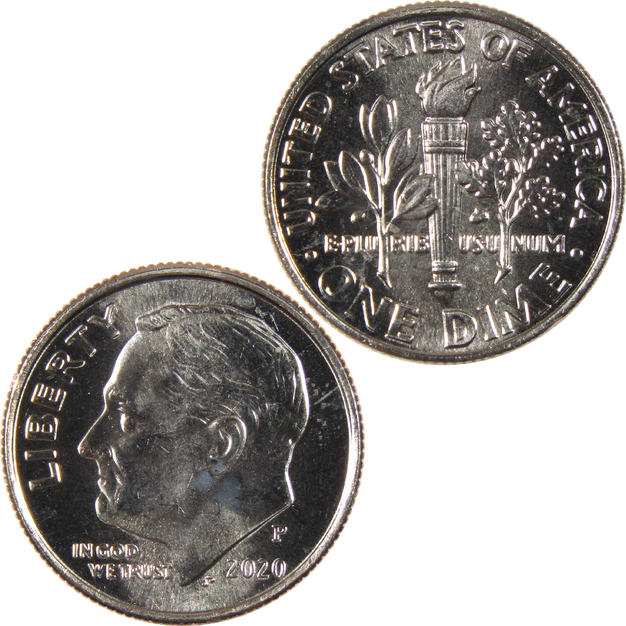 2020 P Roosevelt Dime Uncirculated Clad 10c Coin