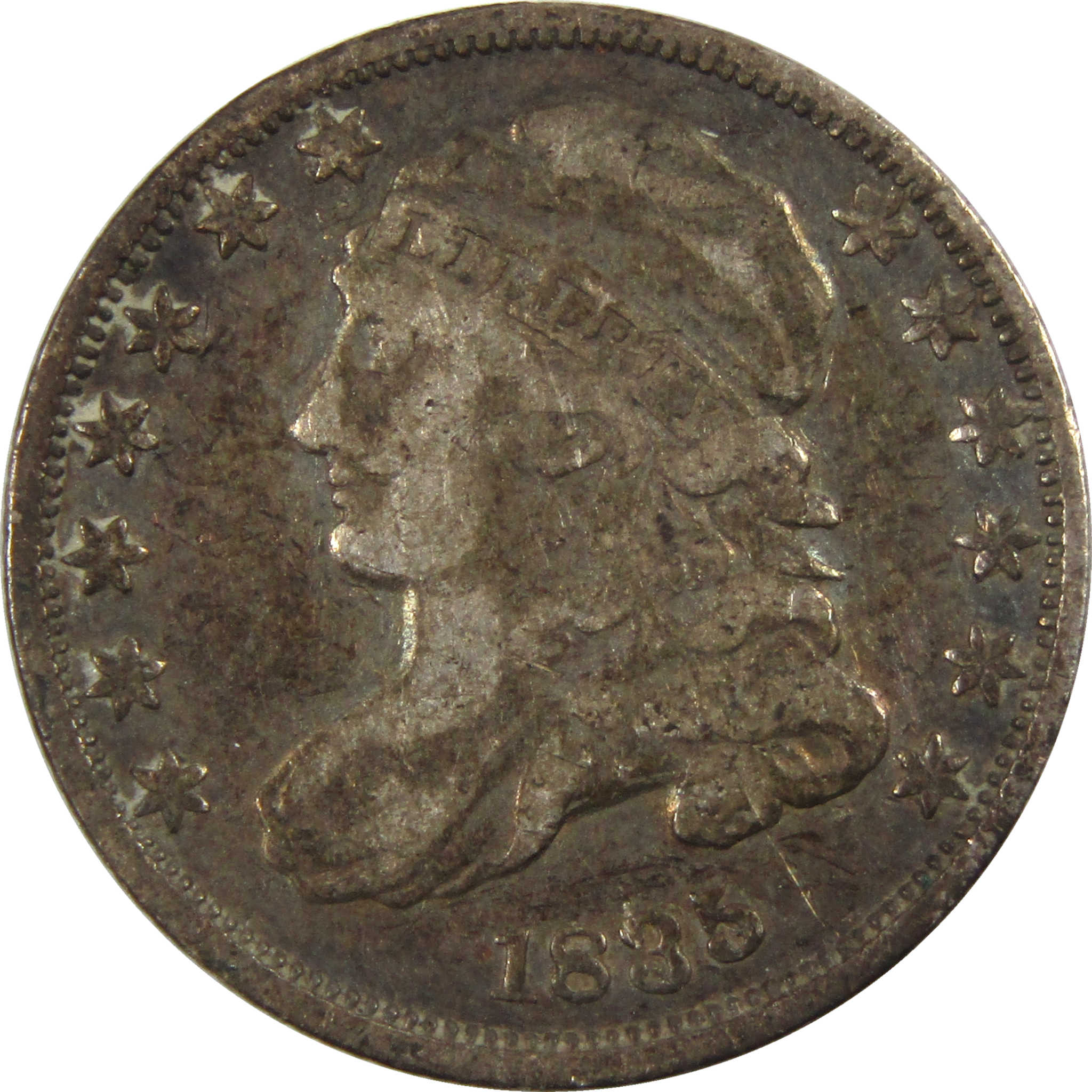 1835 Capped Bust Dime VF Very Fine 89.24% Silver 10c Coin SKU:I8251