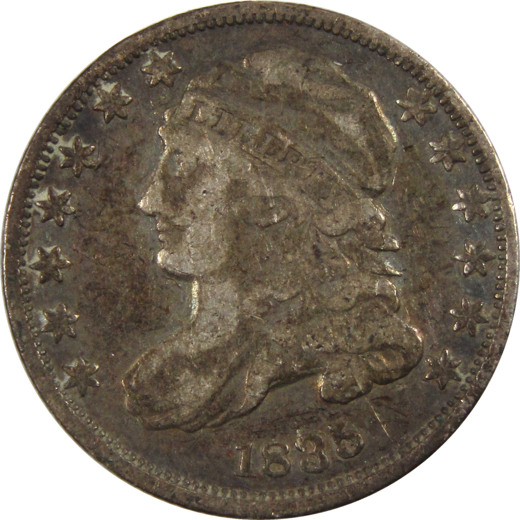 1835 Capped Bust Dime VF Very Fine 89.24% Silver 10c Coin SKU:I8251