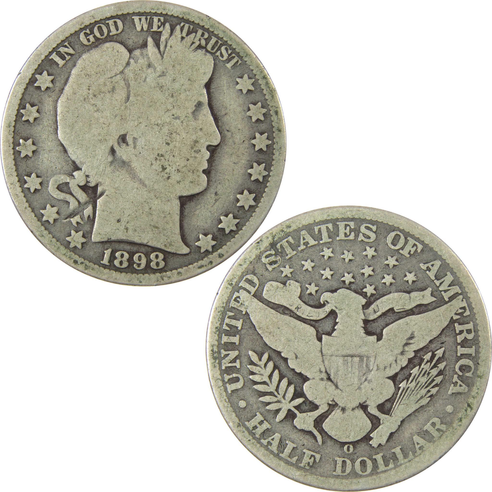 1898 O Barber Silver 50c VG Very Good Details 50c CoinSKU:CP1487