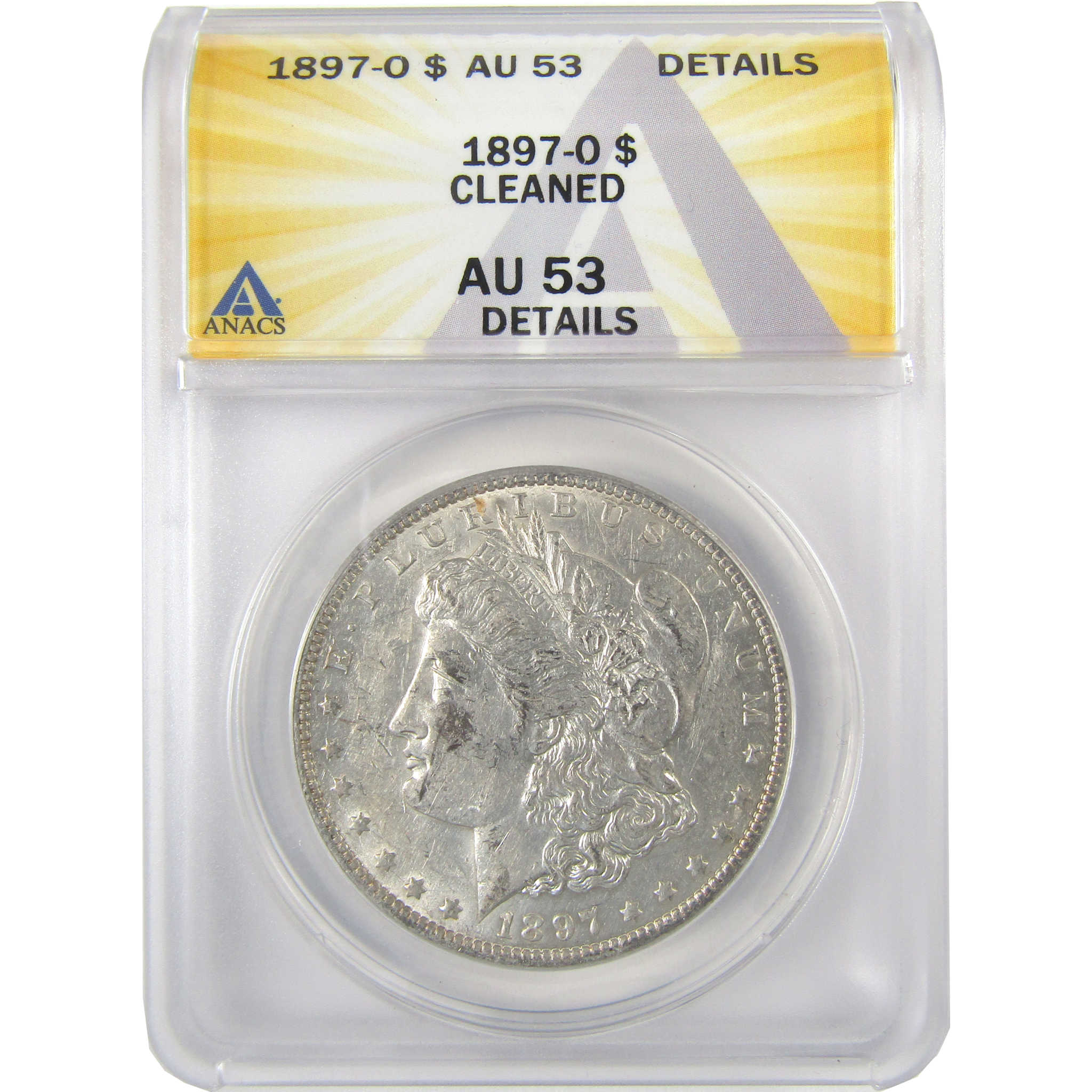 1897 O Morgan Dollar AU 53 Details ANACS Silver $1 Coin SKU:I19233 - Morgan coin - Morgan silver dollar - Morgan silver dollar for sale - Profile Coins & Collectibles