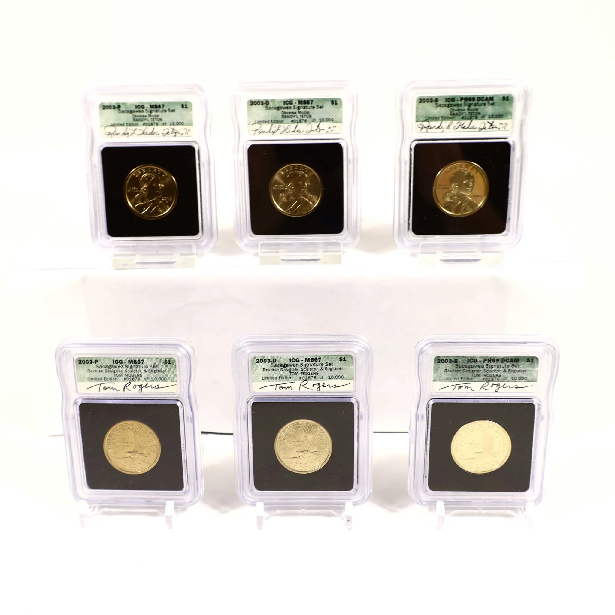 2003 Sacagawea Signature 6 Piece Dollar Set ICG SKU:CPC6598