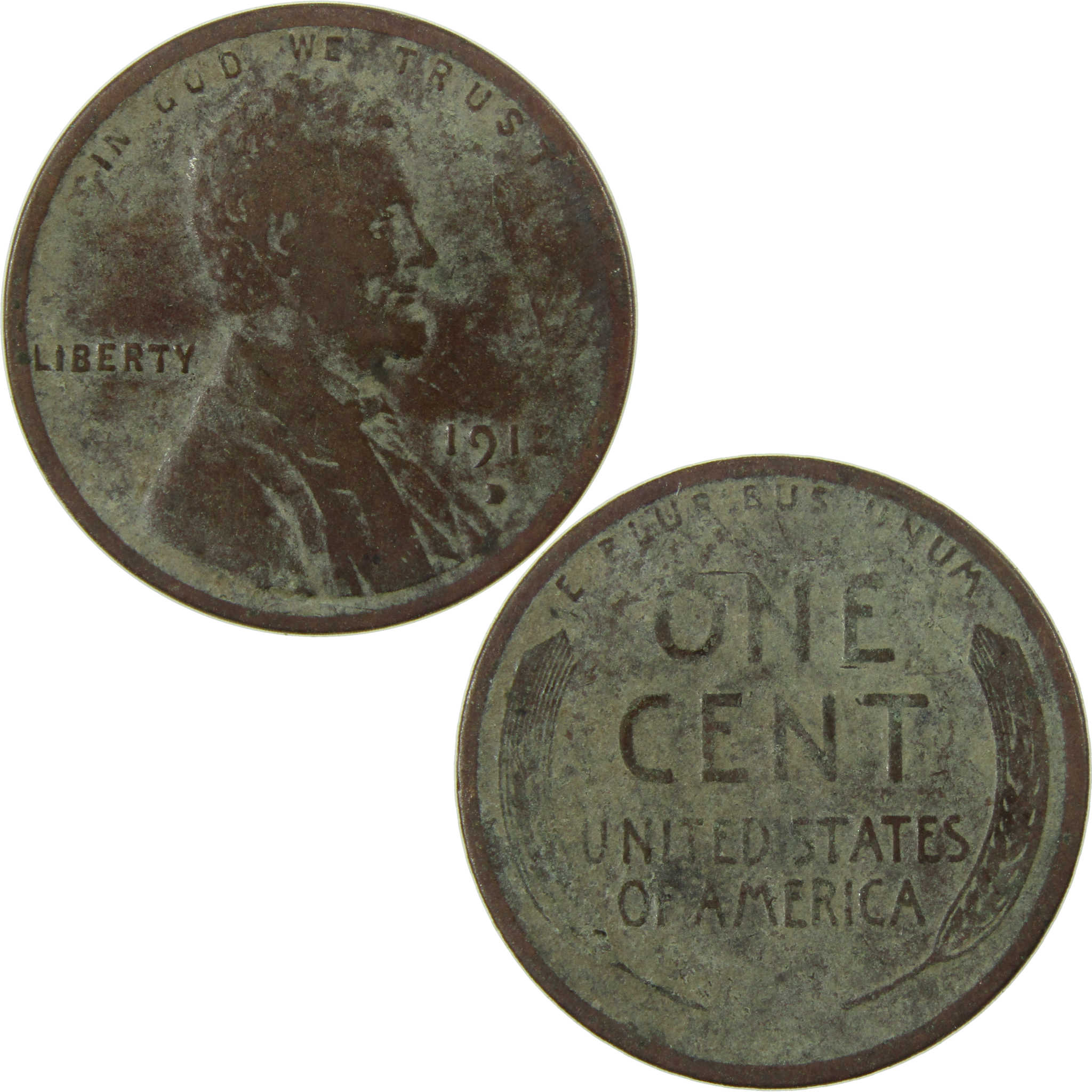 1912 D Lincoln Wheat Cent G Good Details Penny 1c Coin SKU:I26867
