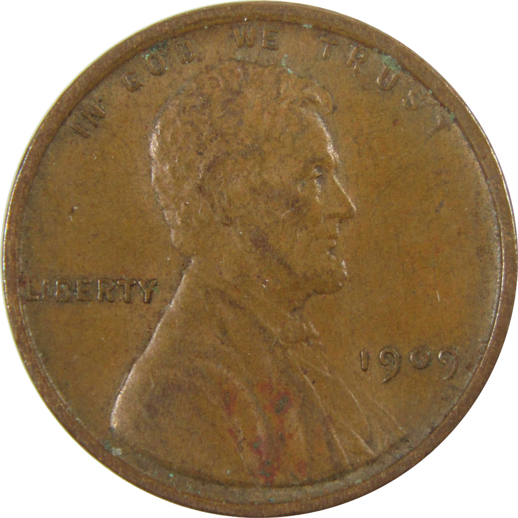 1909 Lincoln Wheat Cent AU About Uncirculated Penny 1c Coin SKU:I28233