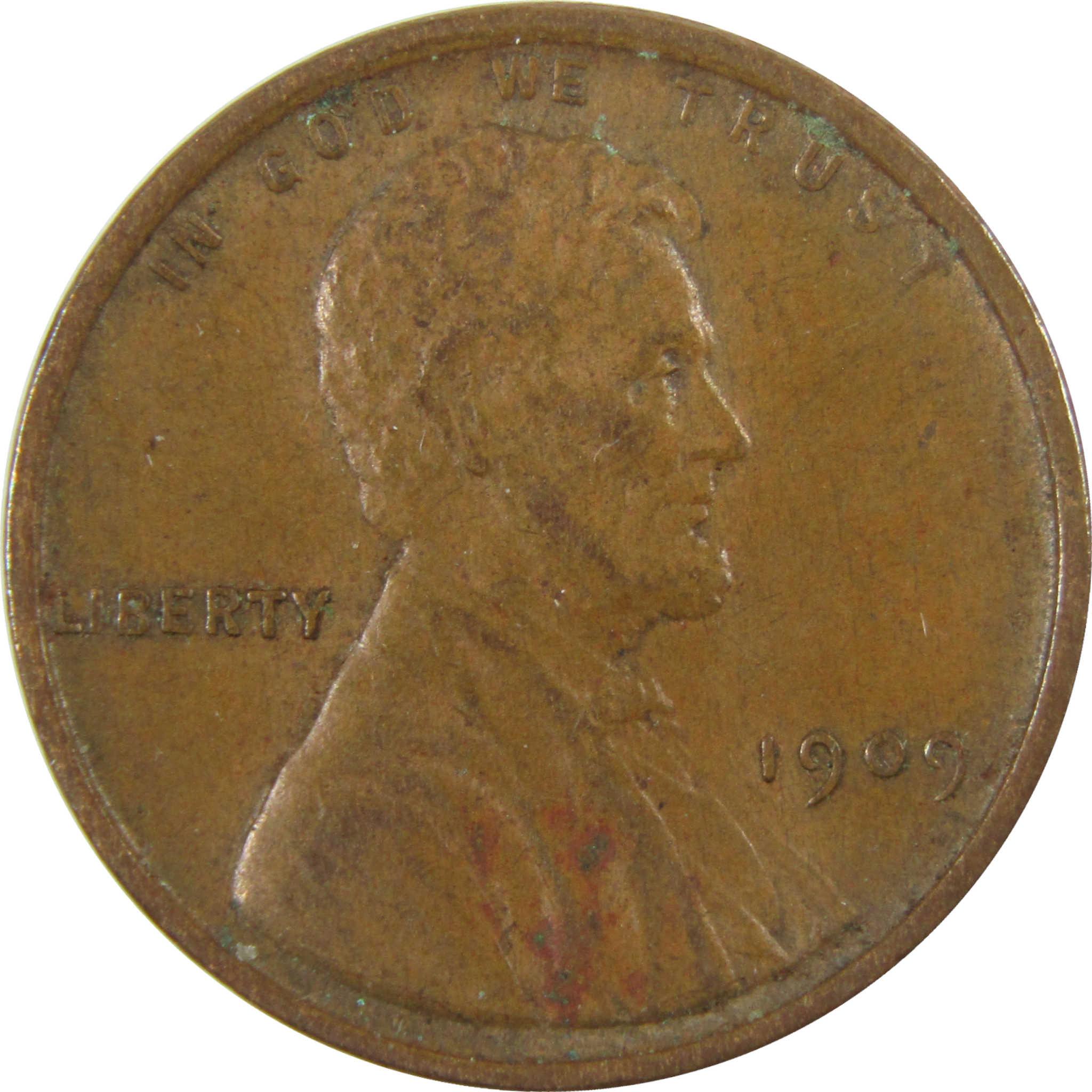 1909 Lincoln Wheat Cent AU About Uncirculated Penny 1c Coin SKU:I28233