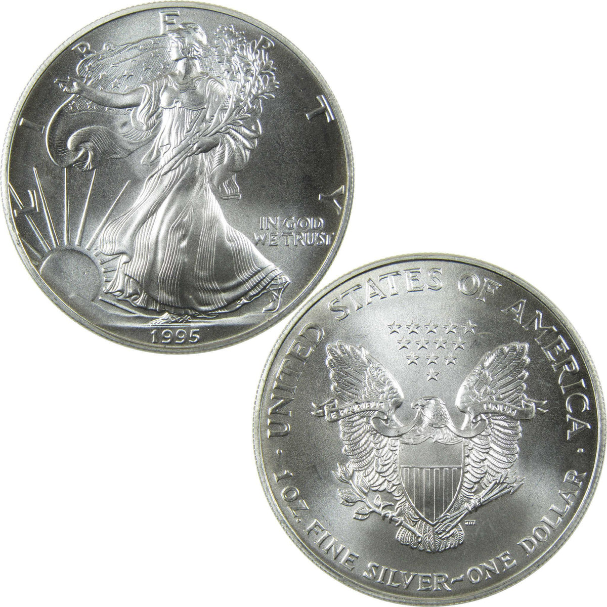 1995 American Silver Eagle Uncirculated Mint State $1 Coin Collectible