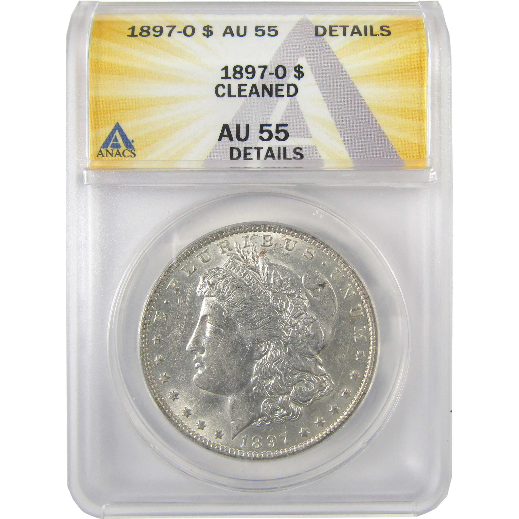 1897 O Morgan Dollar AU 55 Details ANACS Silver $1 Coin SKU:I19255 - Morgan coin - Morgan silver dollar - Morgan silver dollar for sale - Profile Coins & Collectibles