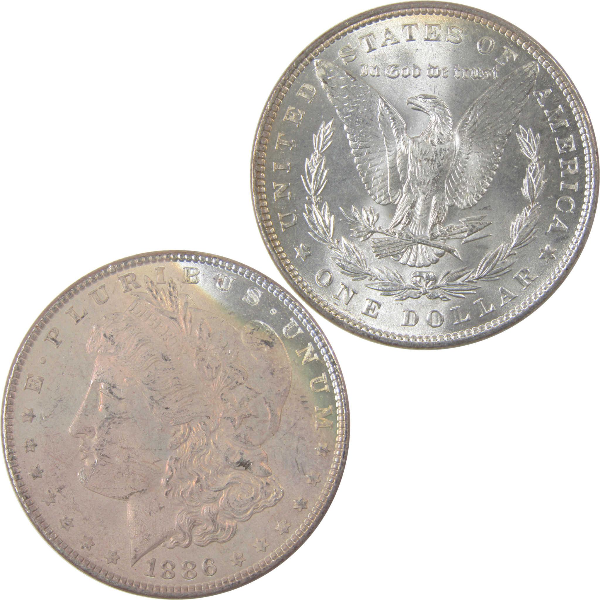 1886 Morgan Silver Dollar Uncirculated Mint State Toned SKU:I24415