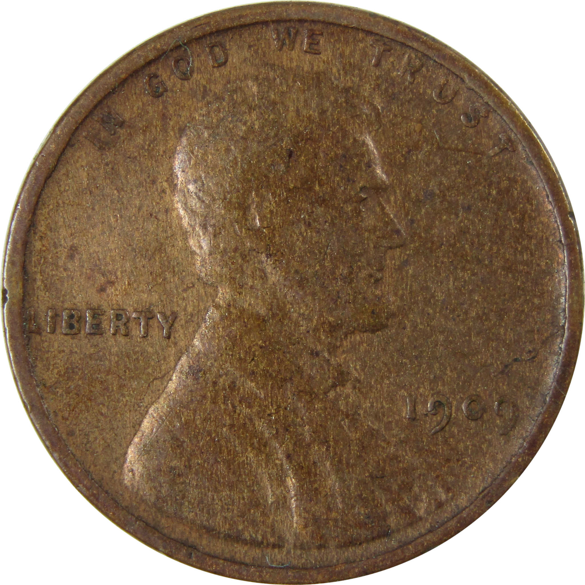 1909 VDB Lincoln Wheat Cent VG Very Good Details Penny SKU:I26314