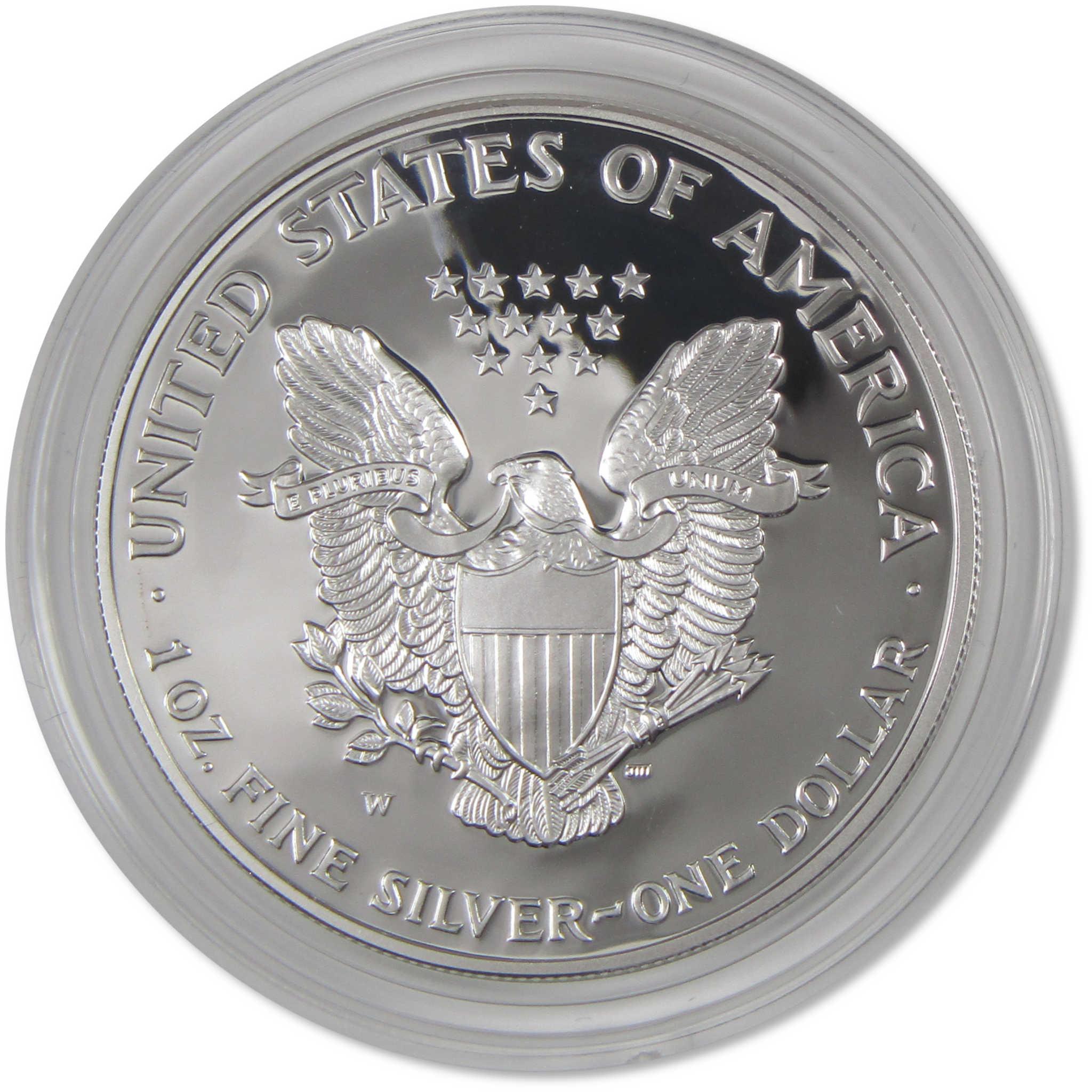 2001 W American Silver Eagle Choice Proof Bullion $1 Coin OGP COA