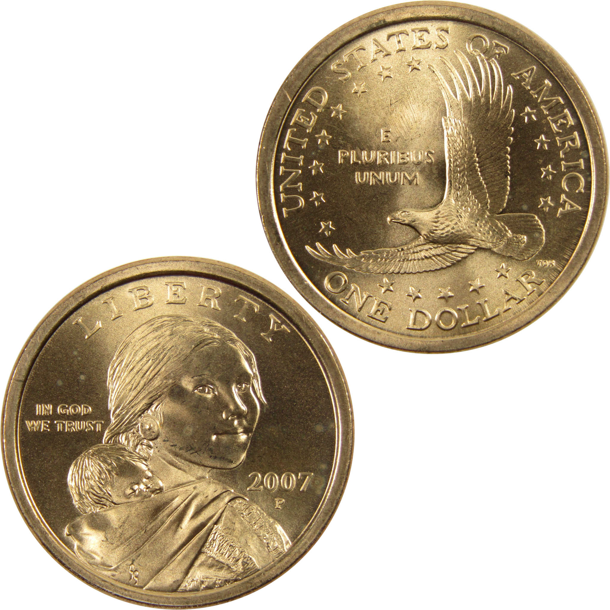 2007 P Sacagawea Native American Dollar BU Uncirculated $1 Coin