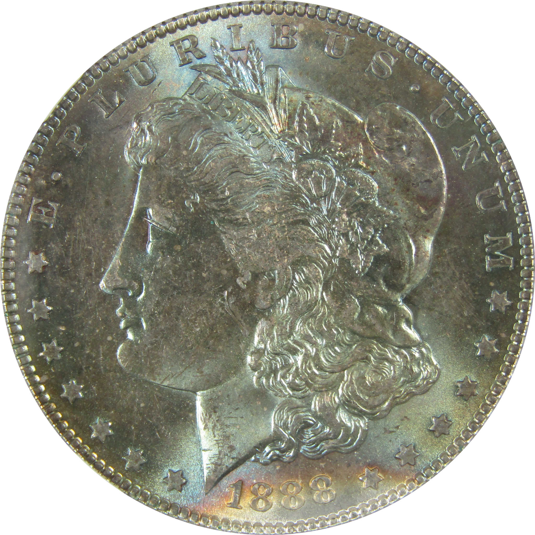 1888 Morgan Silver Dollar MS 63 NGC Uncirculated Toned SKU:I27538