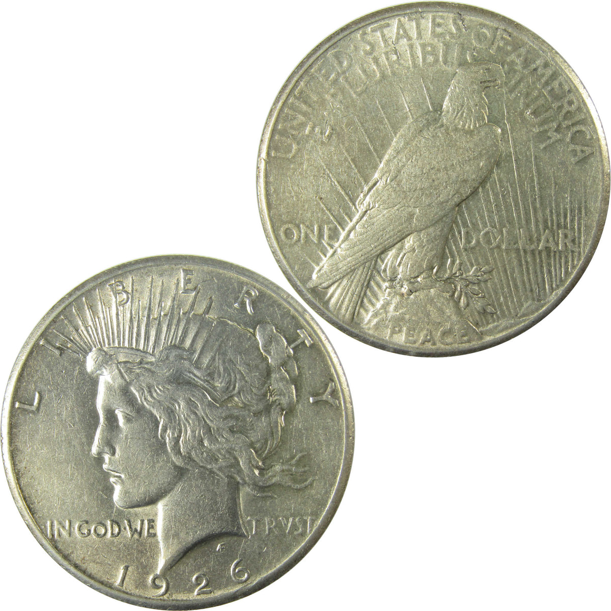 1926 Peace Silver Dollar AU About Uncirculated $1 Coin SKU:I28103