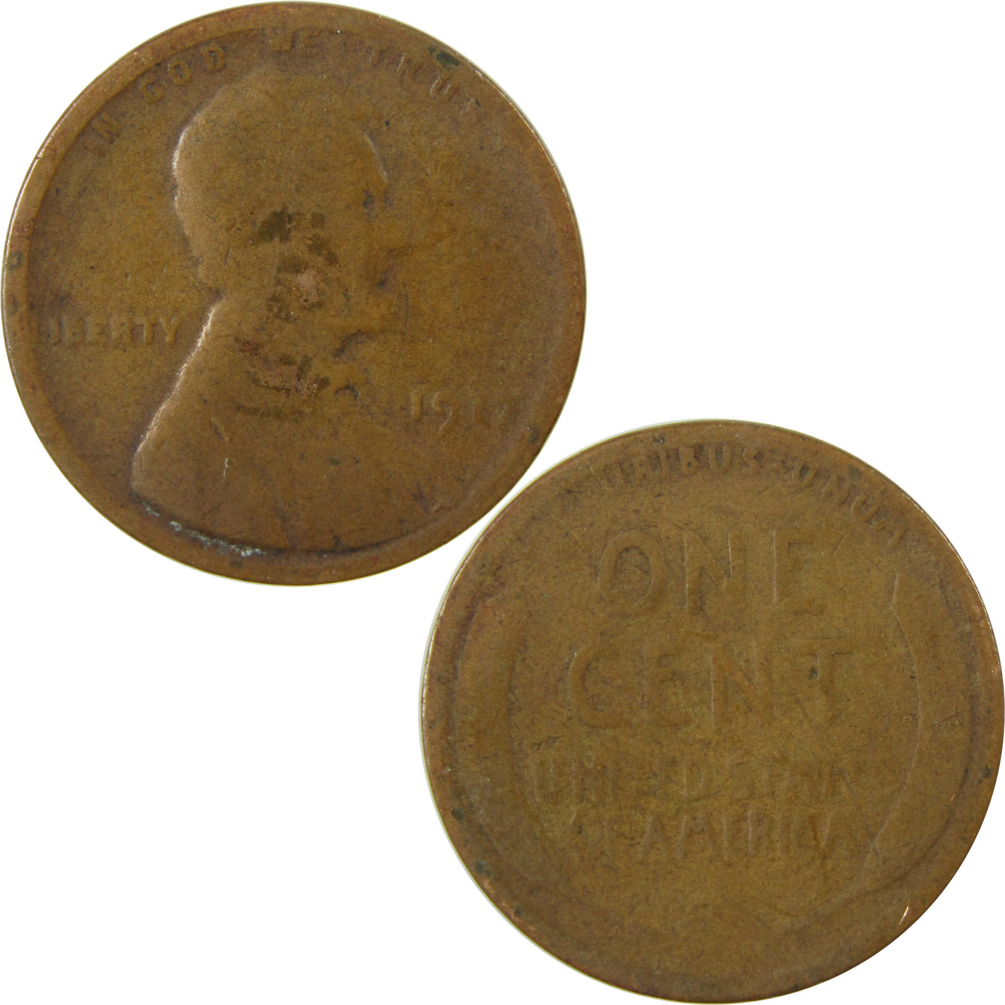 1917 Lincoln Wheat Cent G Good Penny 1c Coin SKU:I26833