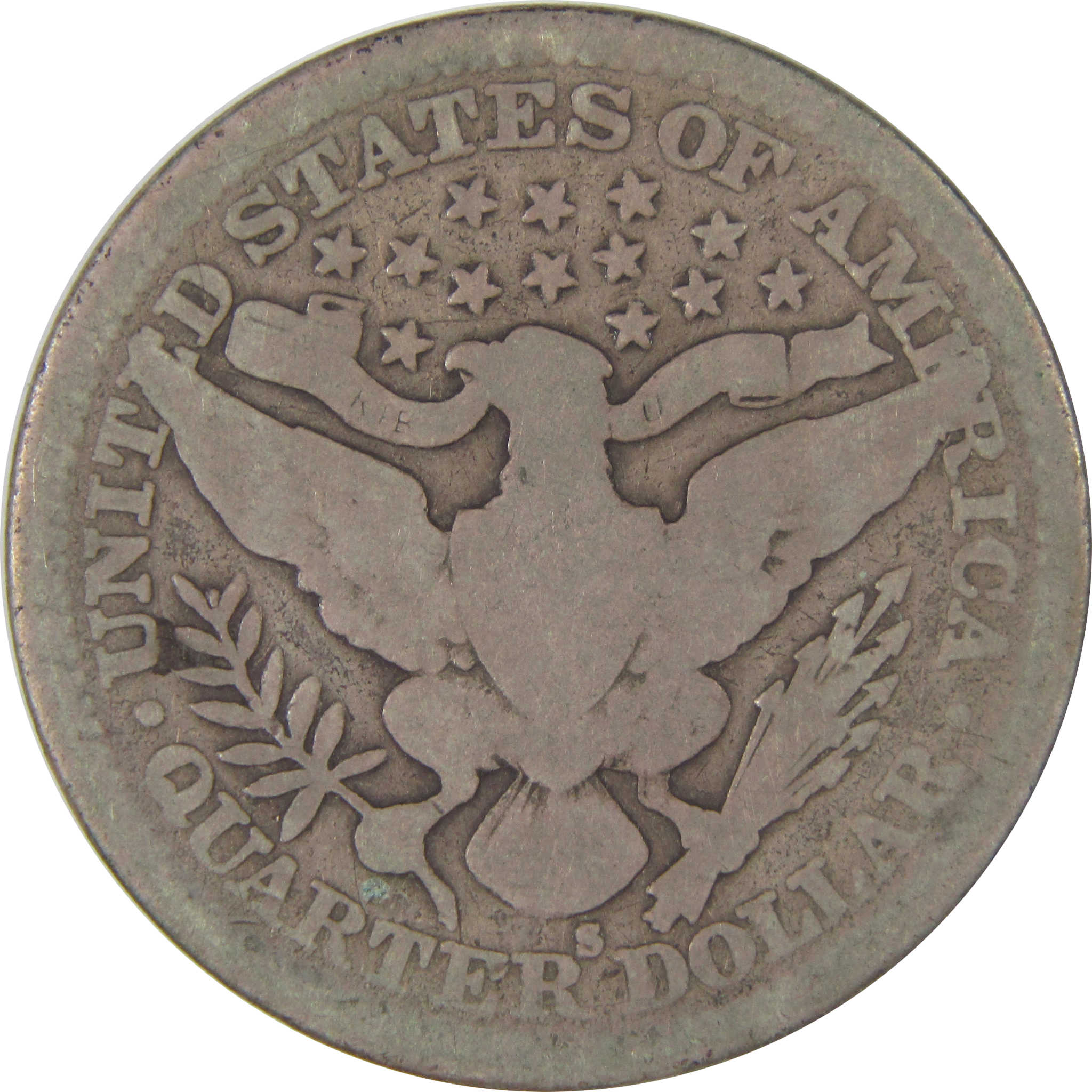 1915 S Barber Quarter G Good Silver 25c Coin SKU:I17593