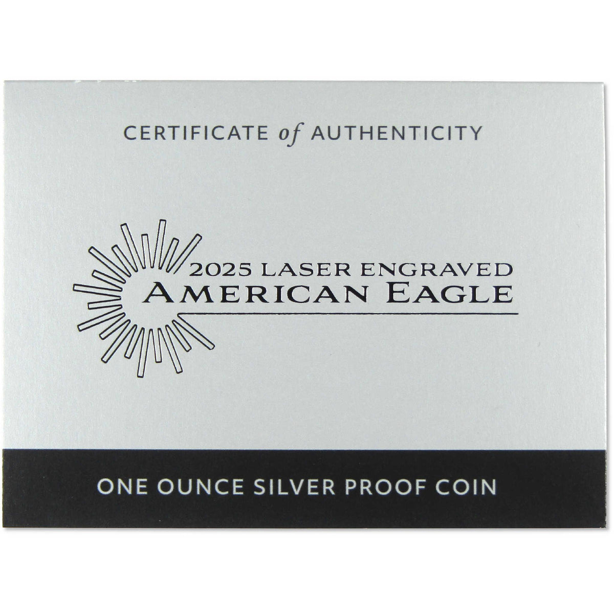 2025 W American Silver Eagle Laser-Engraved Privy Mark Proof OGP COA