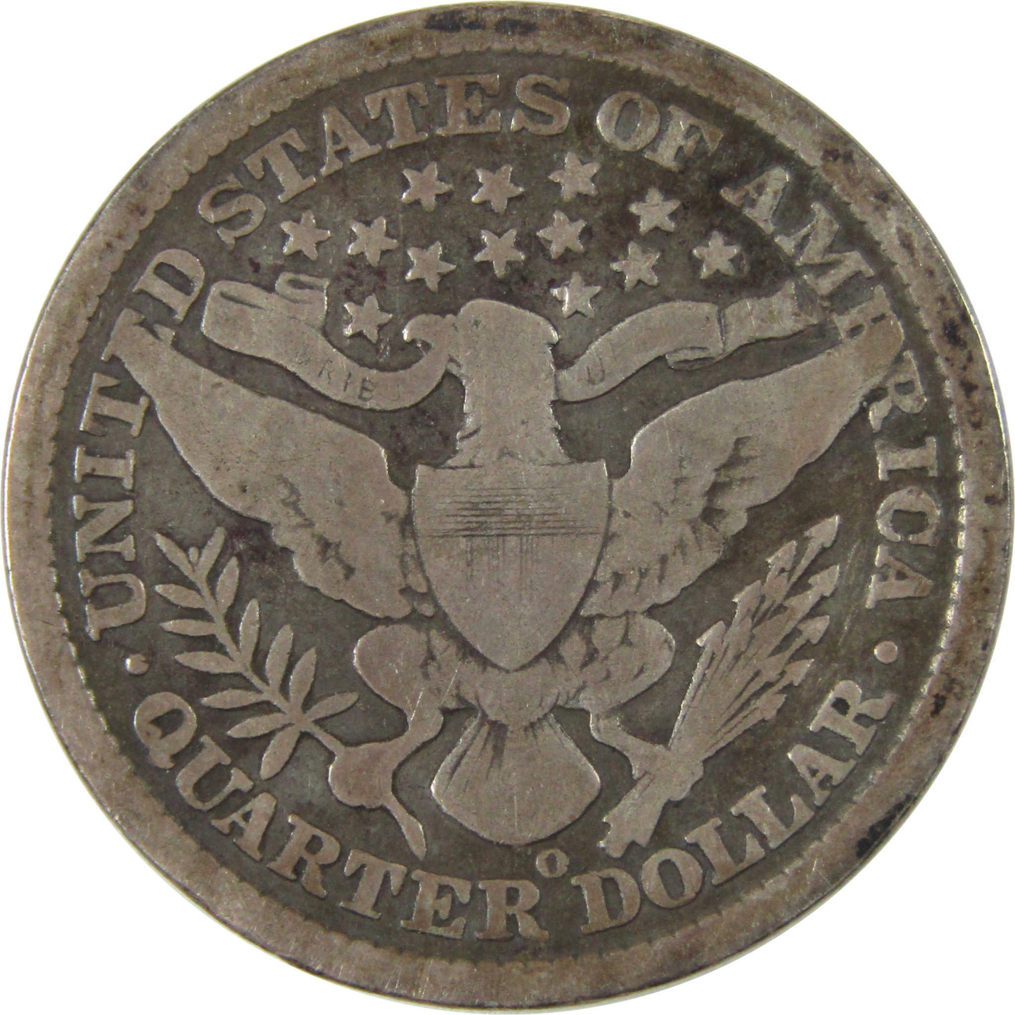 1896 O Barber Silver Quarter VG Very Good Details 25c Coin SKU:I26002