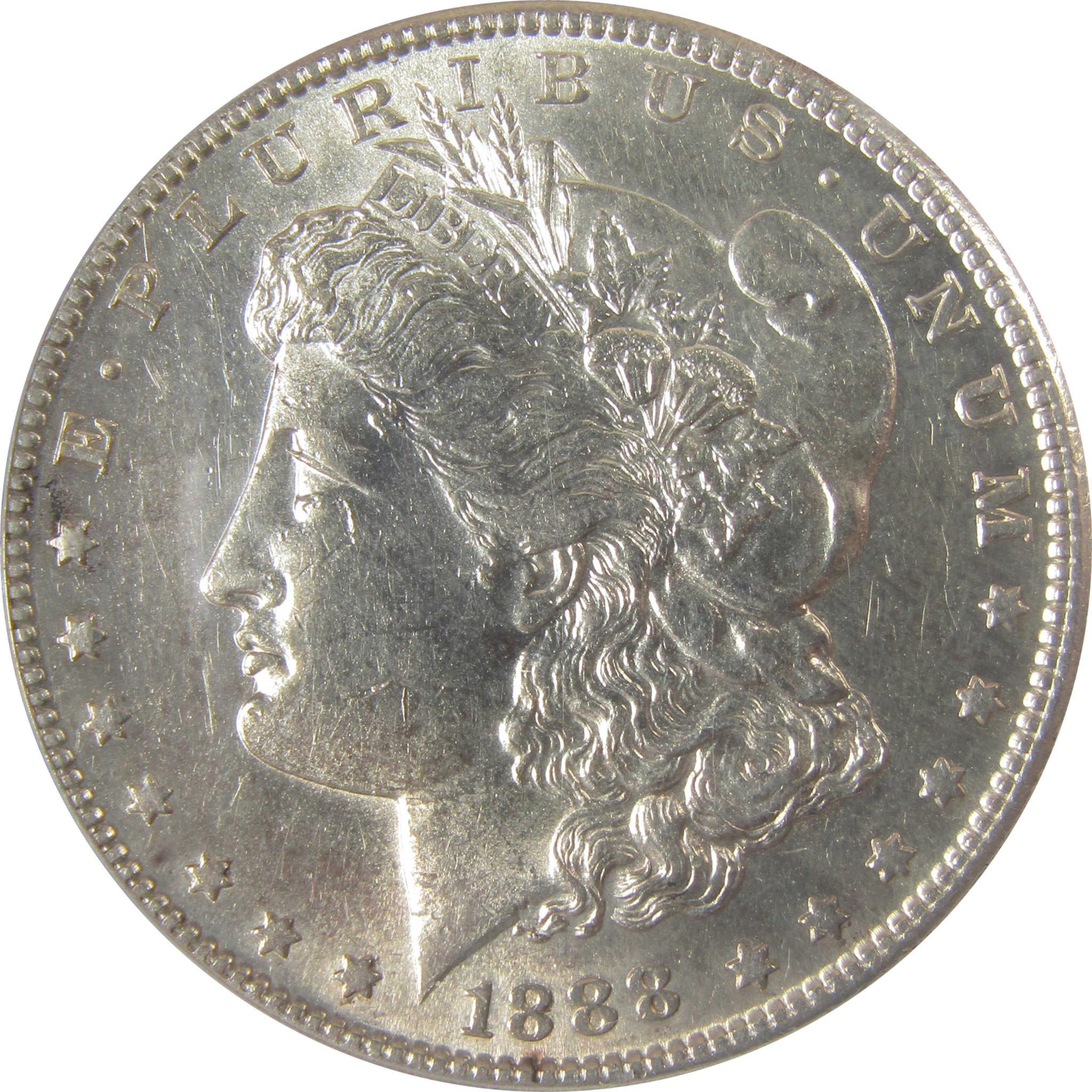1888 S Morgan Silver Dollar AU 55 Details ANACS $1 Coin SKU:I24456 - Morgan coin - Morgan silver dollar - Morgan silver dollar for sale - Profile Coins & Collectibles