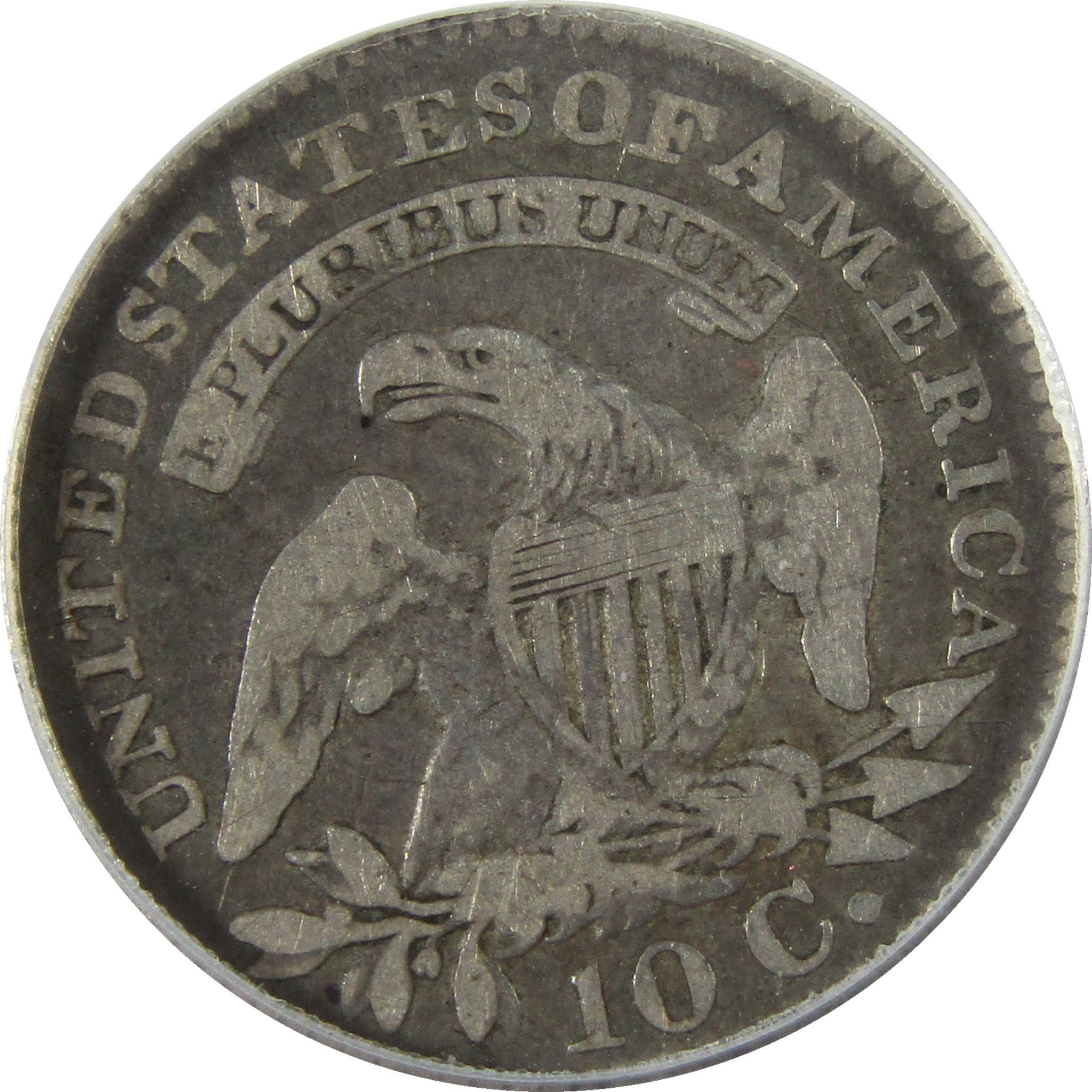 1821 Large Date Capped Bust Silver Dime VG 10 ANACS SKU:I28056