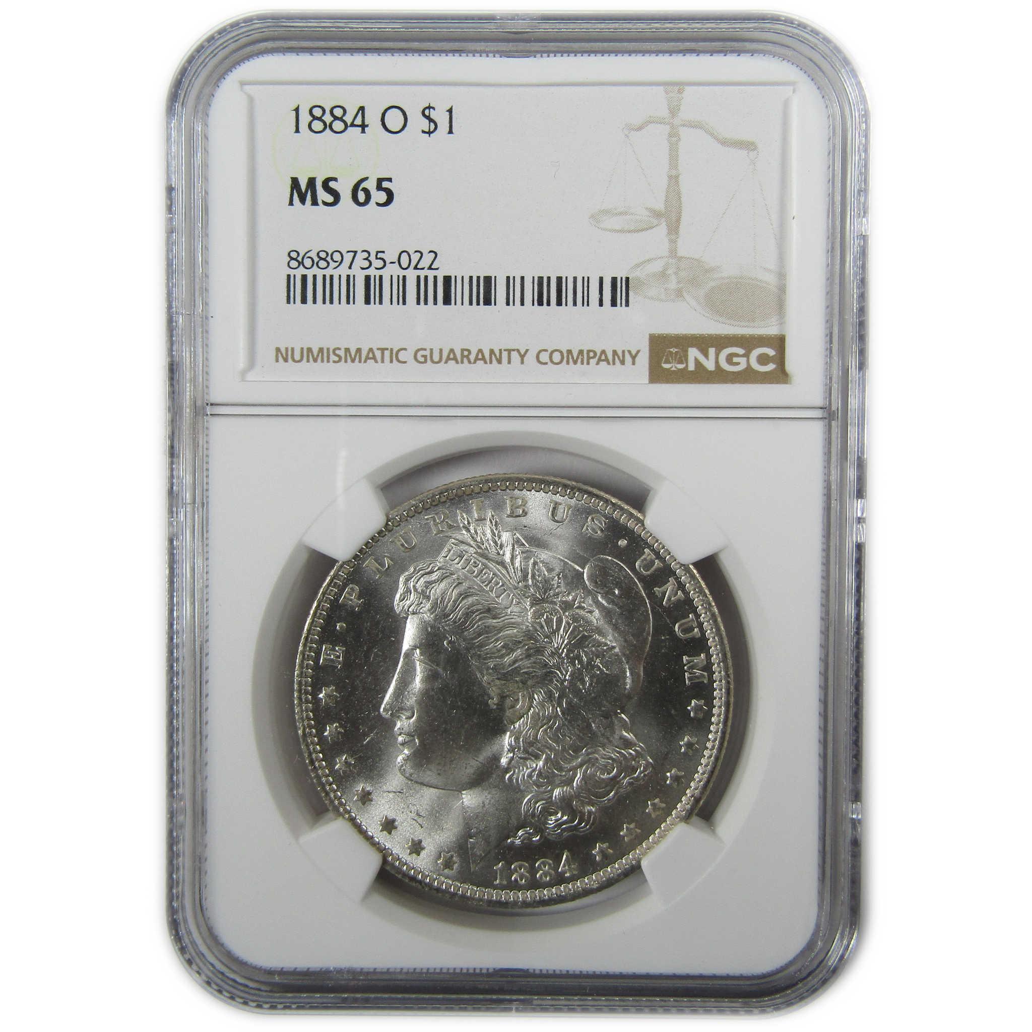 1884 O Morgan Silver Dollar MS 65 NGC Uncirculated $1 Coin SKU:CP456 - Morgan coin - Morgan silver dollar - Morgan silver dollar for sale - Profile Coins & Collectibles