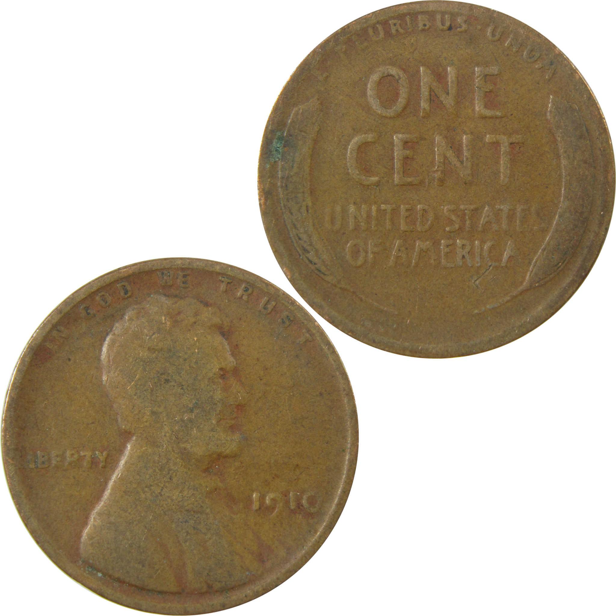 1910 Lincoln Wheat Cent G Good Penny 1c Coin SKU:I26691