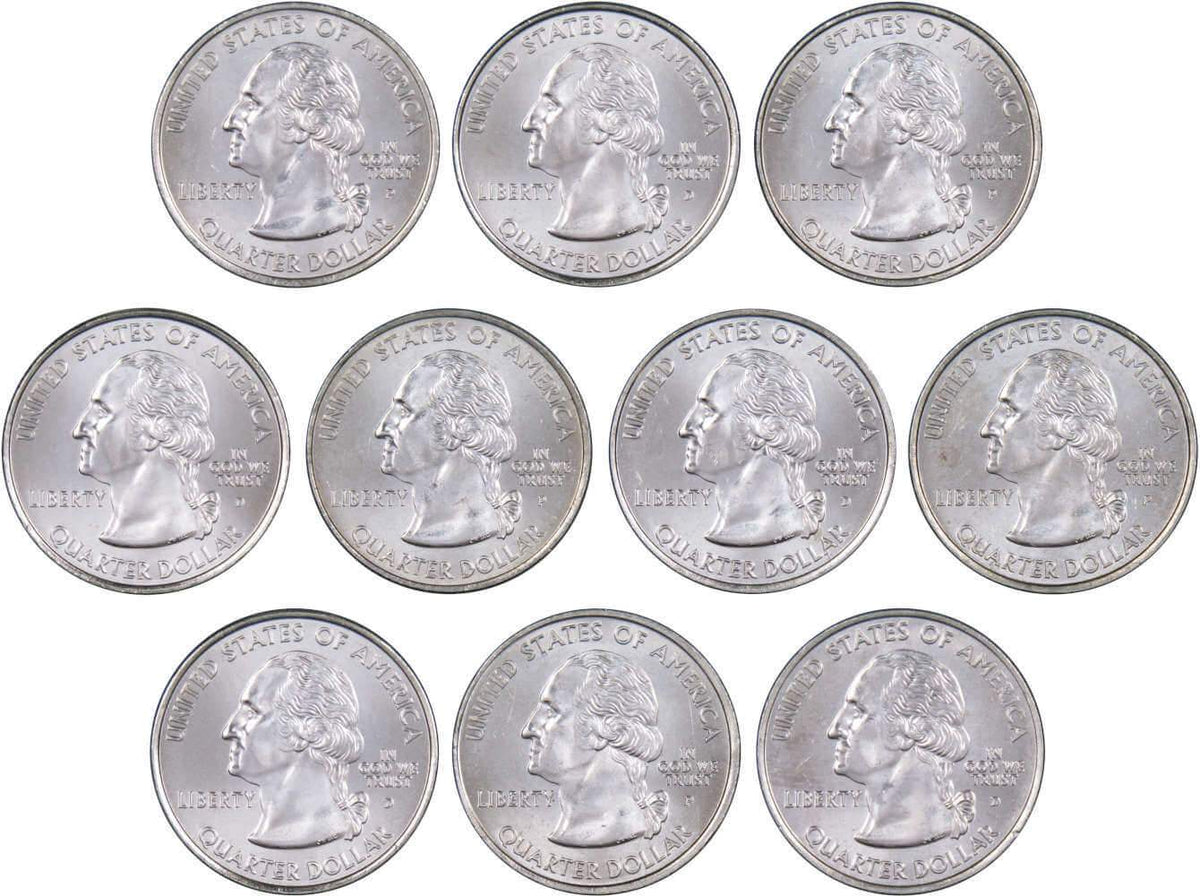 2005 P&D State Quarter 10 Coin Set Clad Uncirculated Mint State