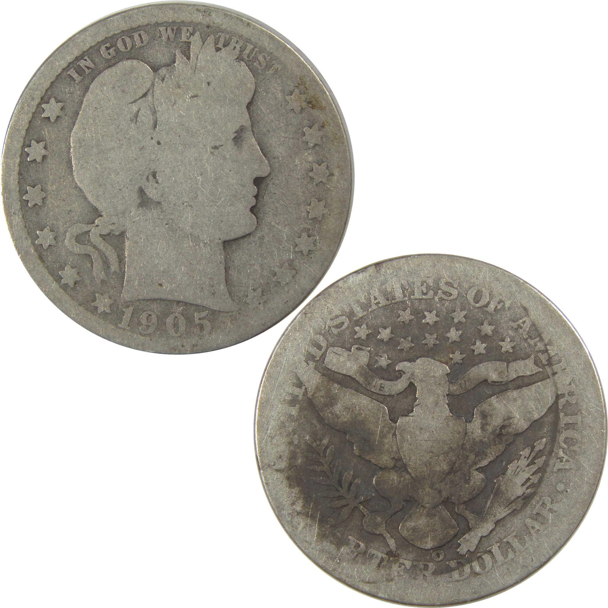 1905 O Barber Quarter AG About Good Silver 25c Coin SKU:I21825