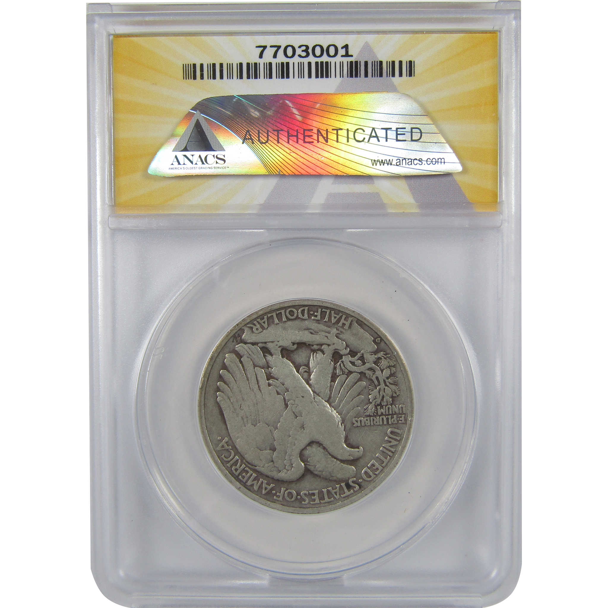 1938 D Liberty Walking Half Dollar F 12 ANACS Silver SKU:I18392