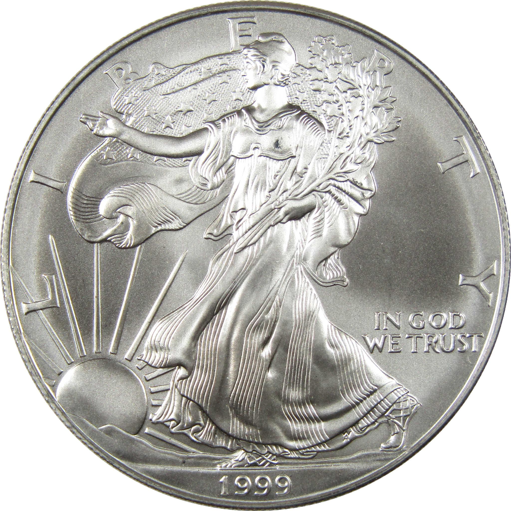 1999 American Silver Eagle Uncirculated Bullion $1 Coin