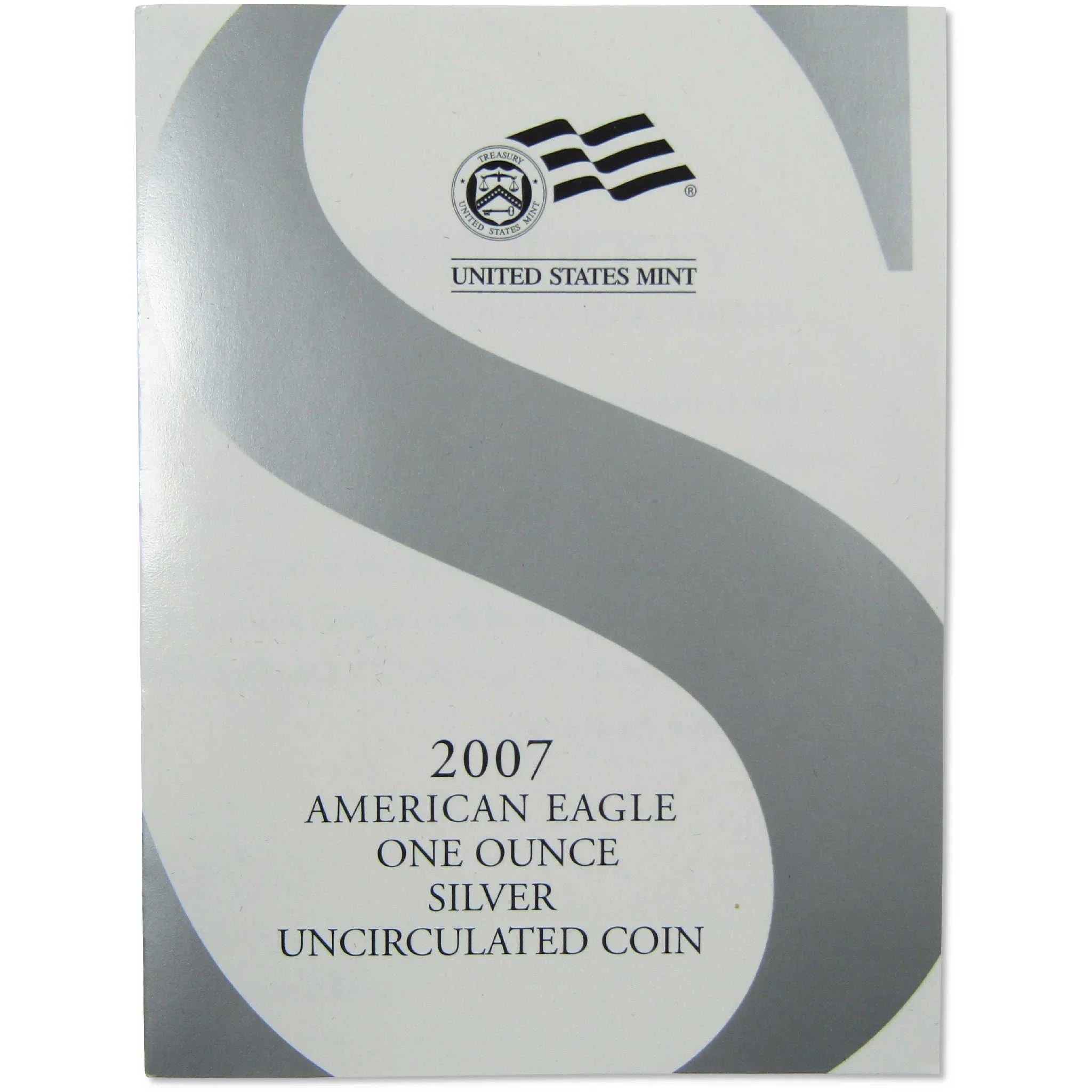 2007 W American Silver Eagle Uncirculated Burnished $1 Coin OGP COA