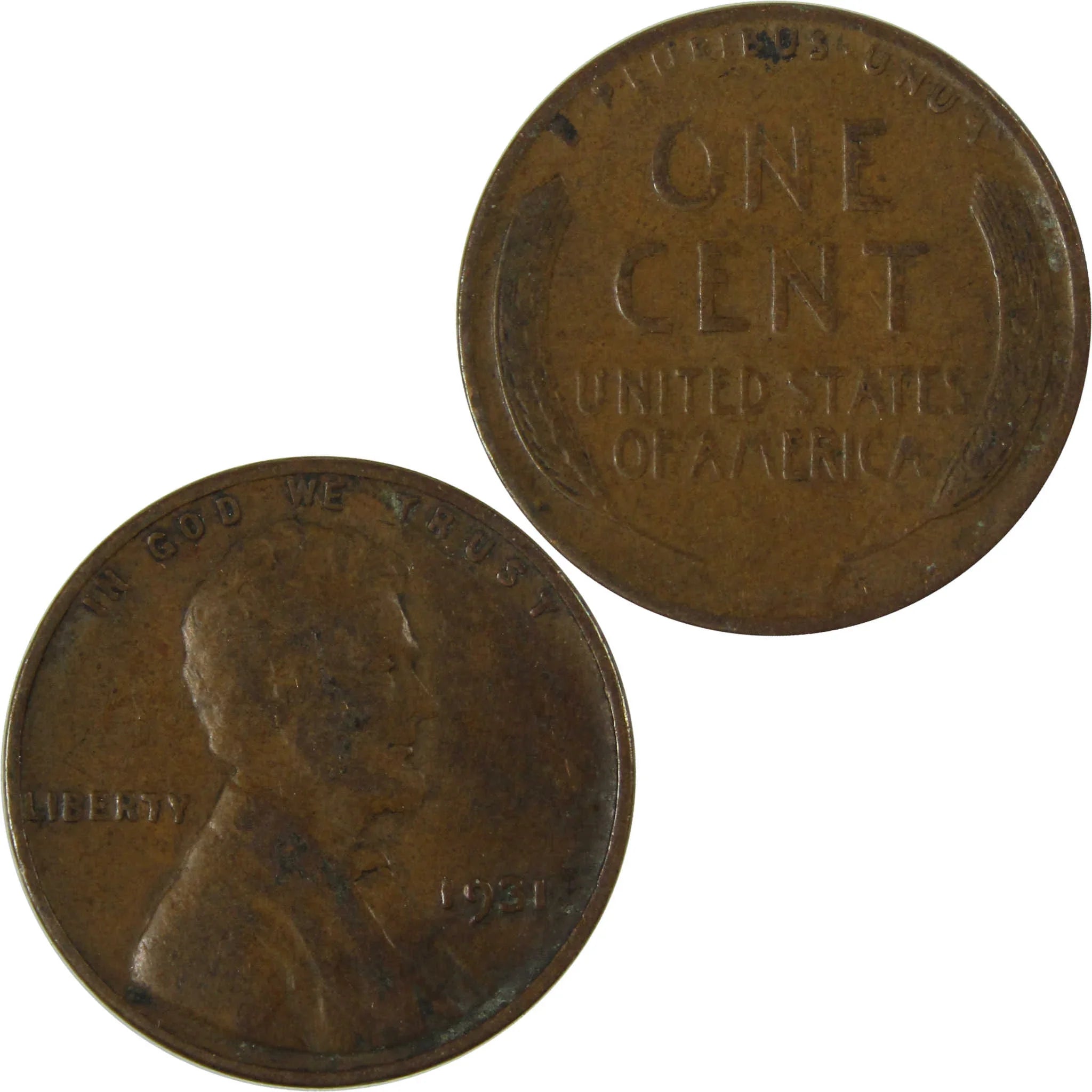 1931 Lincoln Wheat Cent F Fine Penny 1c Coin Collectible SKU:I26762