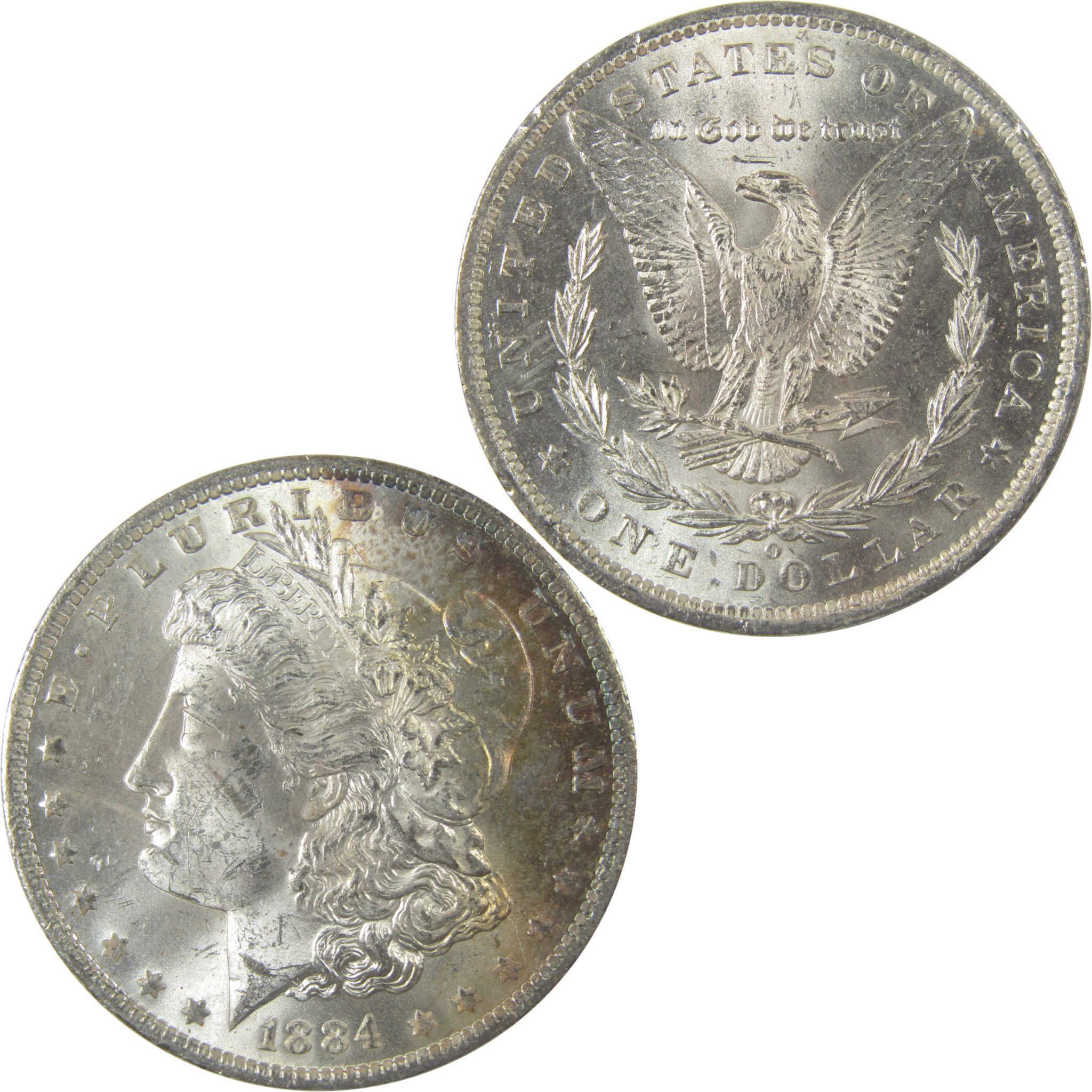 1884 O Morgan Silver Dollar Uncirculated Mint State Toned SKU:I23785
