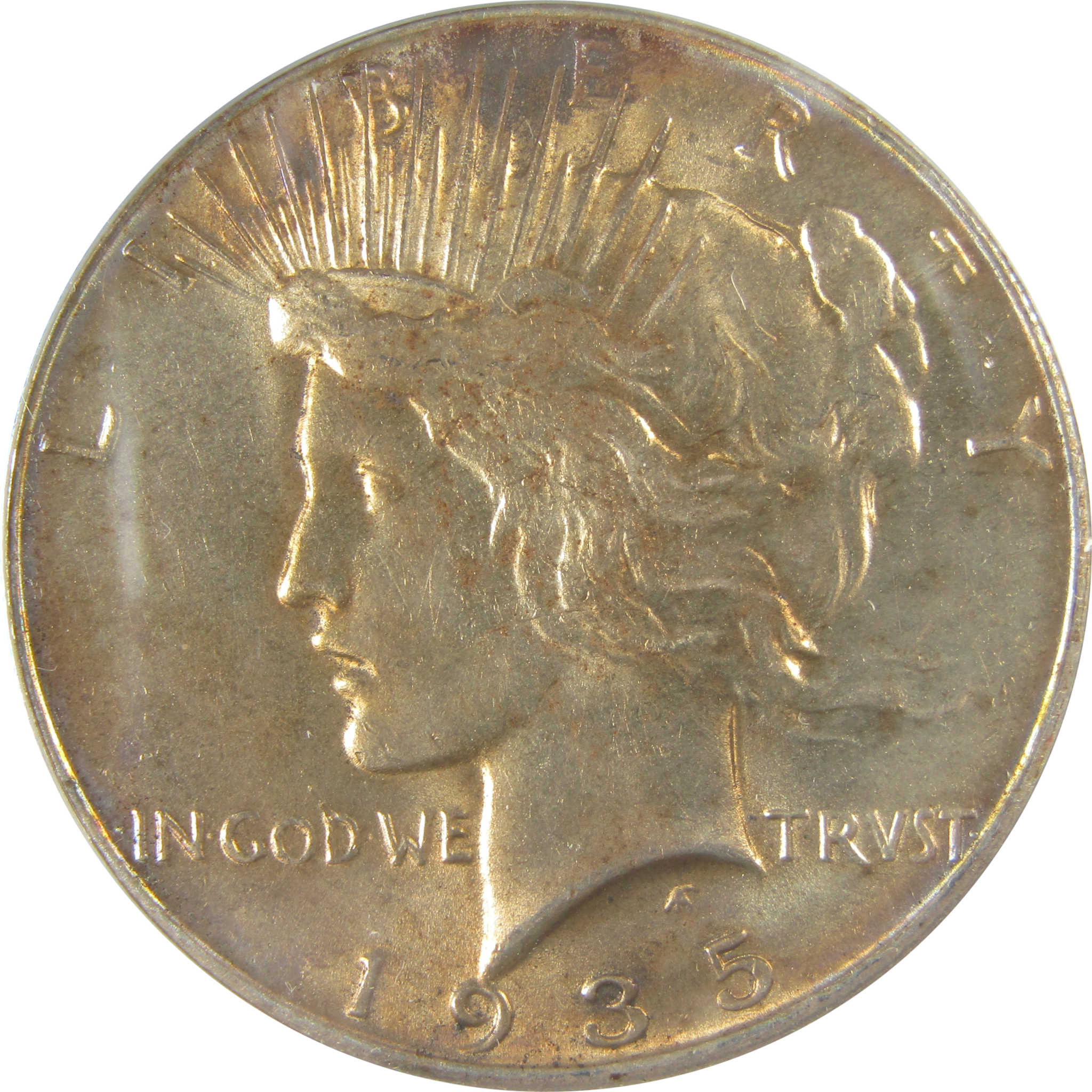 1935 Peace Dollar MS 60 Details ANACS Silver Uncirculated SKU:I21621