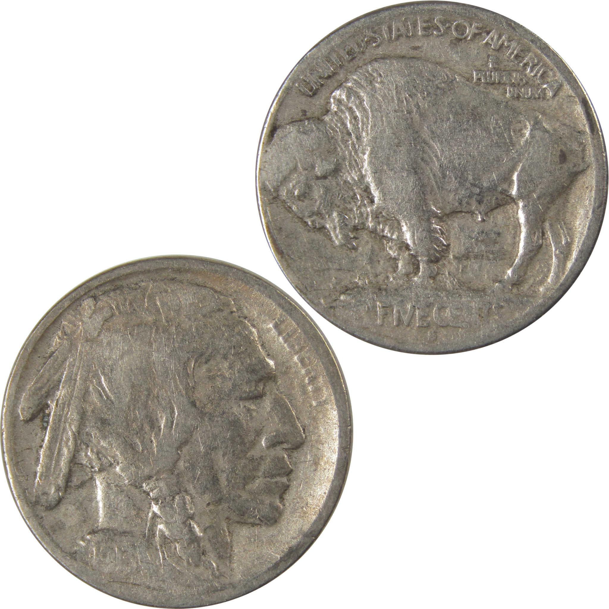 1913 S Type 1 Indian Head Buffalo Nickel F Fine Details SKU:I22909