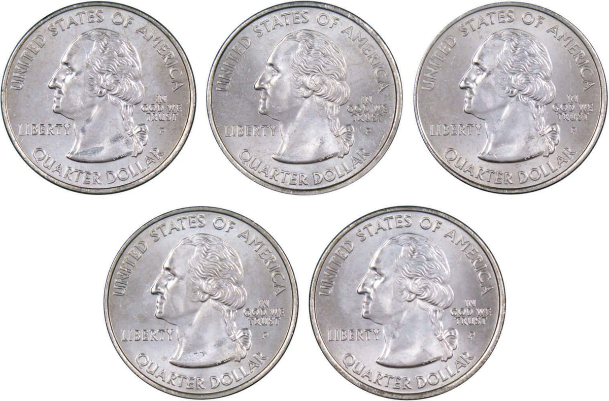 2006 P State Quarter 5 Coin Set Clad Uncirculated Mint State