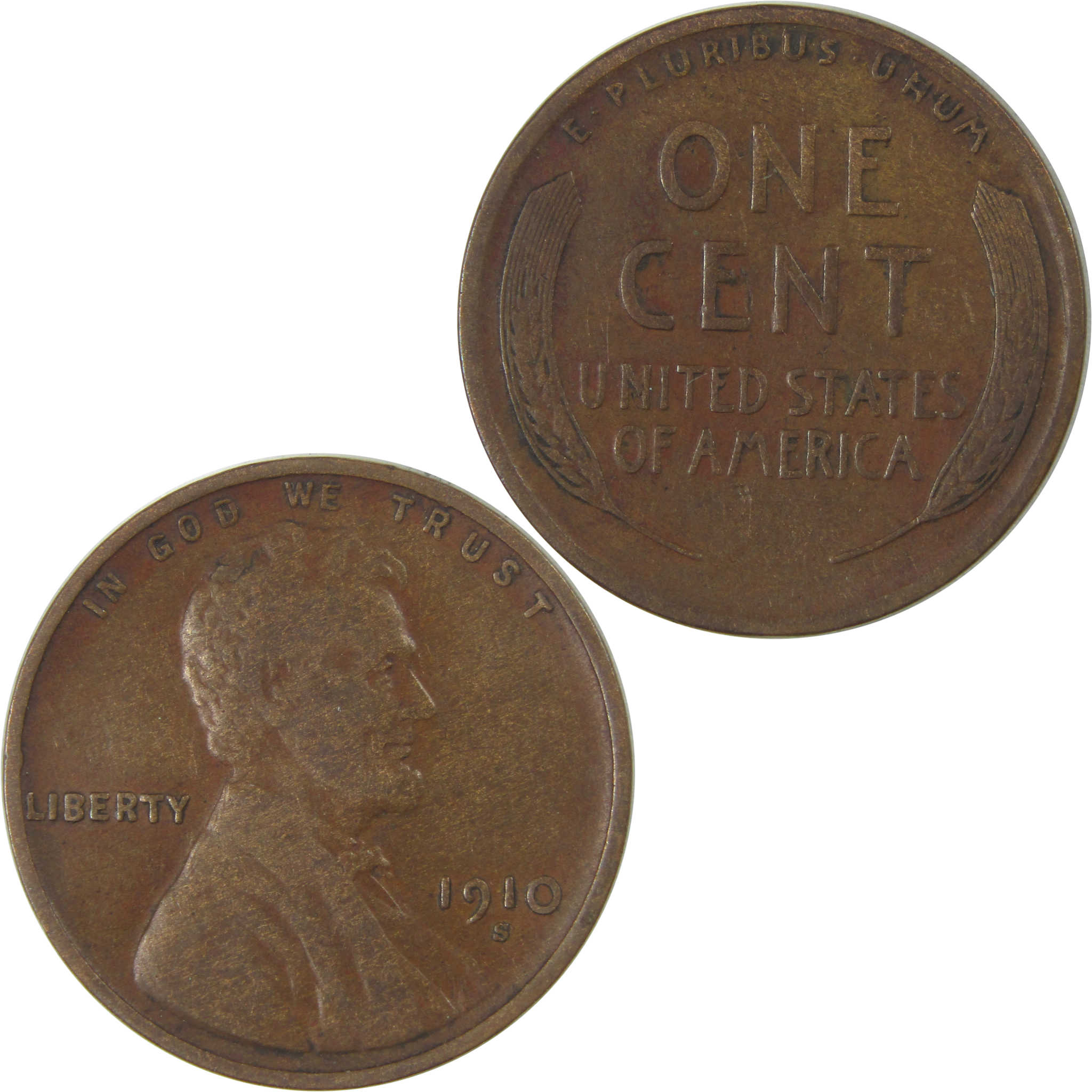 1910 S Lincoln Wheat Cent VF Very Fine Penny 1c Coin SKU:I23866