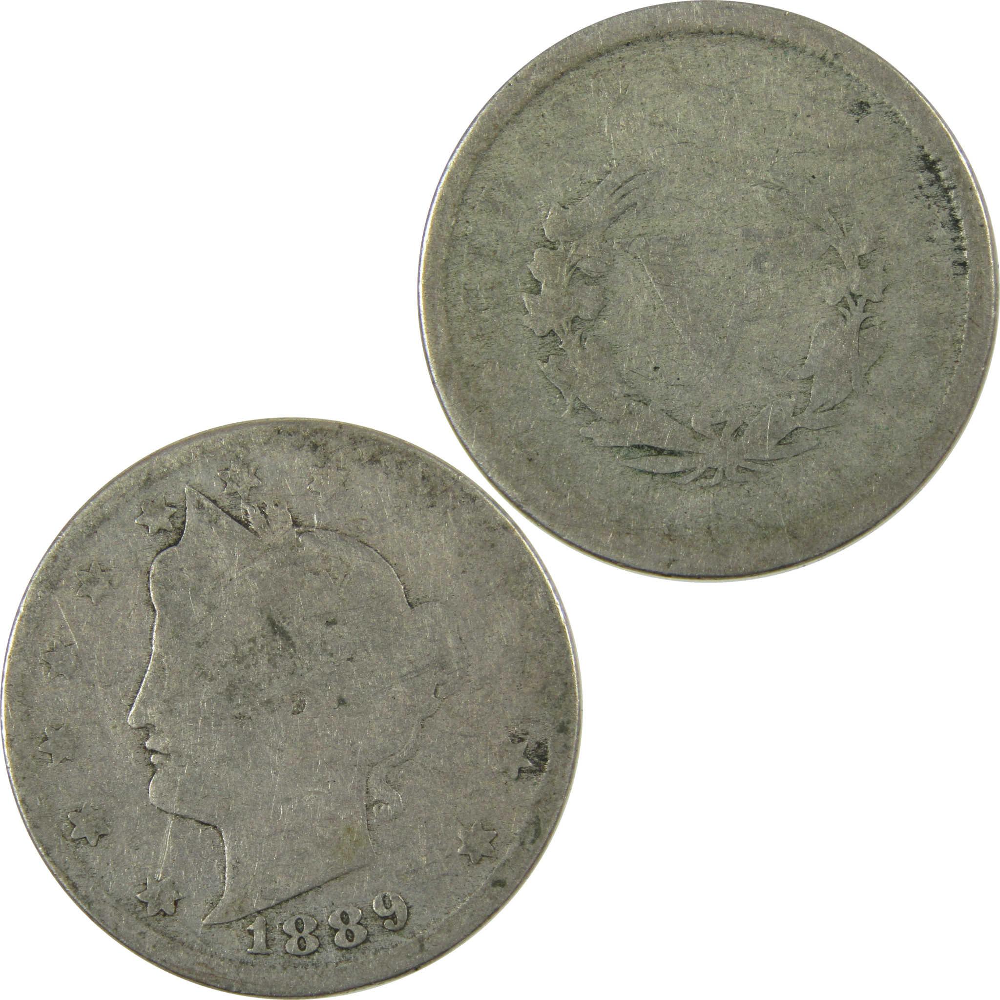 1889 Liberty Head V Nickel AG About Good 5c Coin SKU:I27226