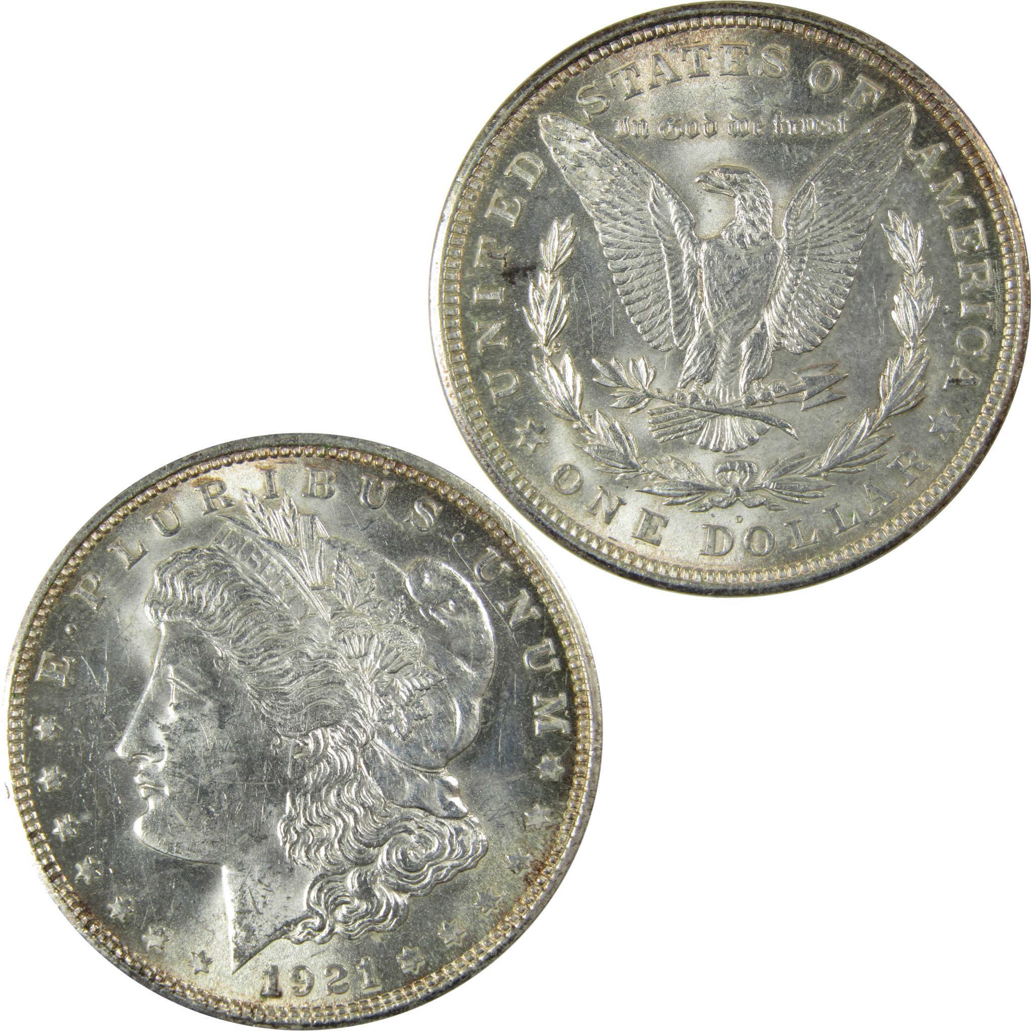 1921 D Morgan Silver Dollar Uncirculated Mint State $1 Coin SKU:CP965 - Morgan coin - Morgan silver dollar - Morgan silver dollar for sale - Profile Coins & Collectibles